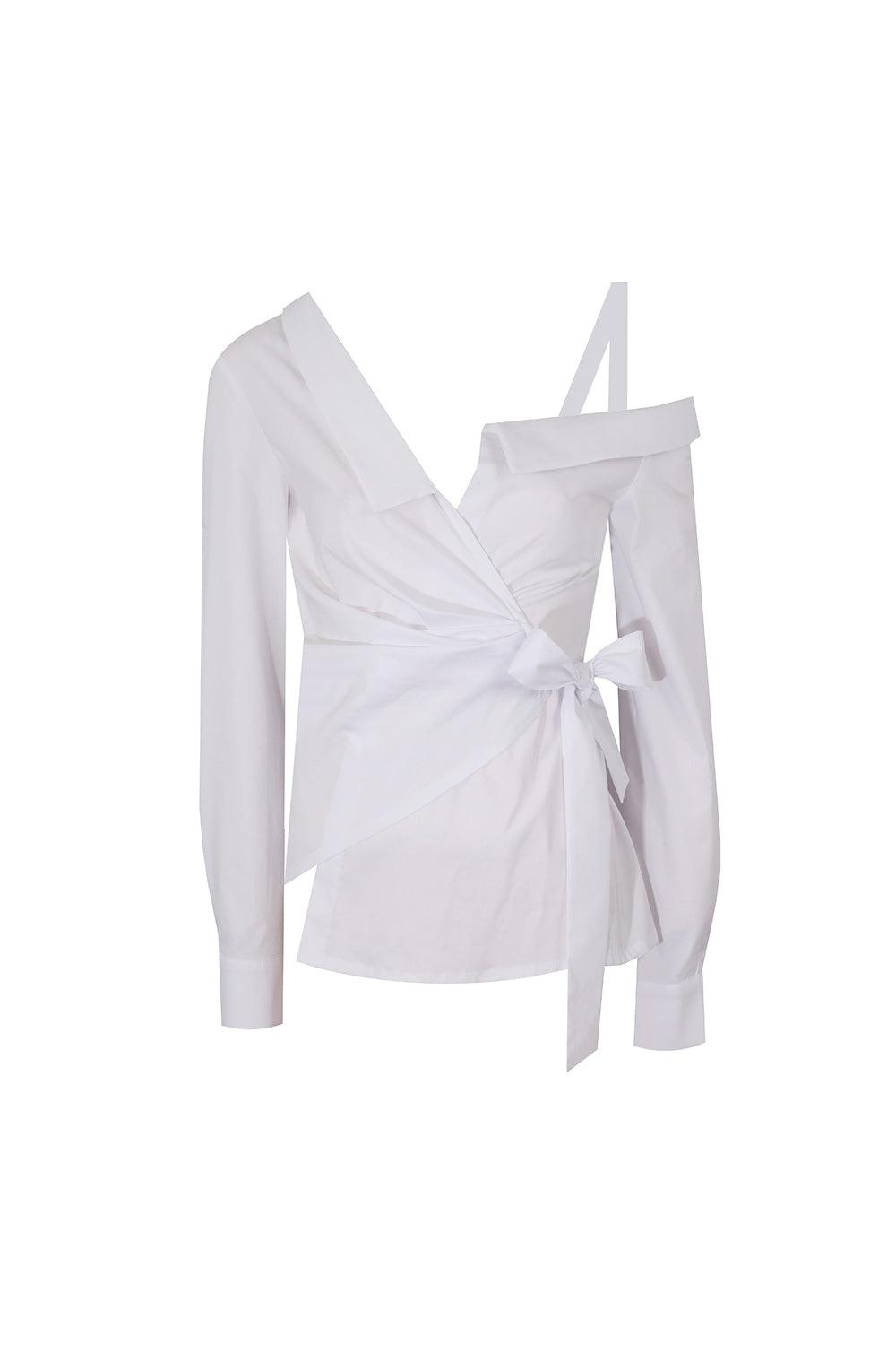 Mirimalist-Yin Yang Shirt White-Gömlek-1-Milagron.com