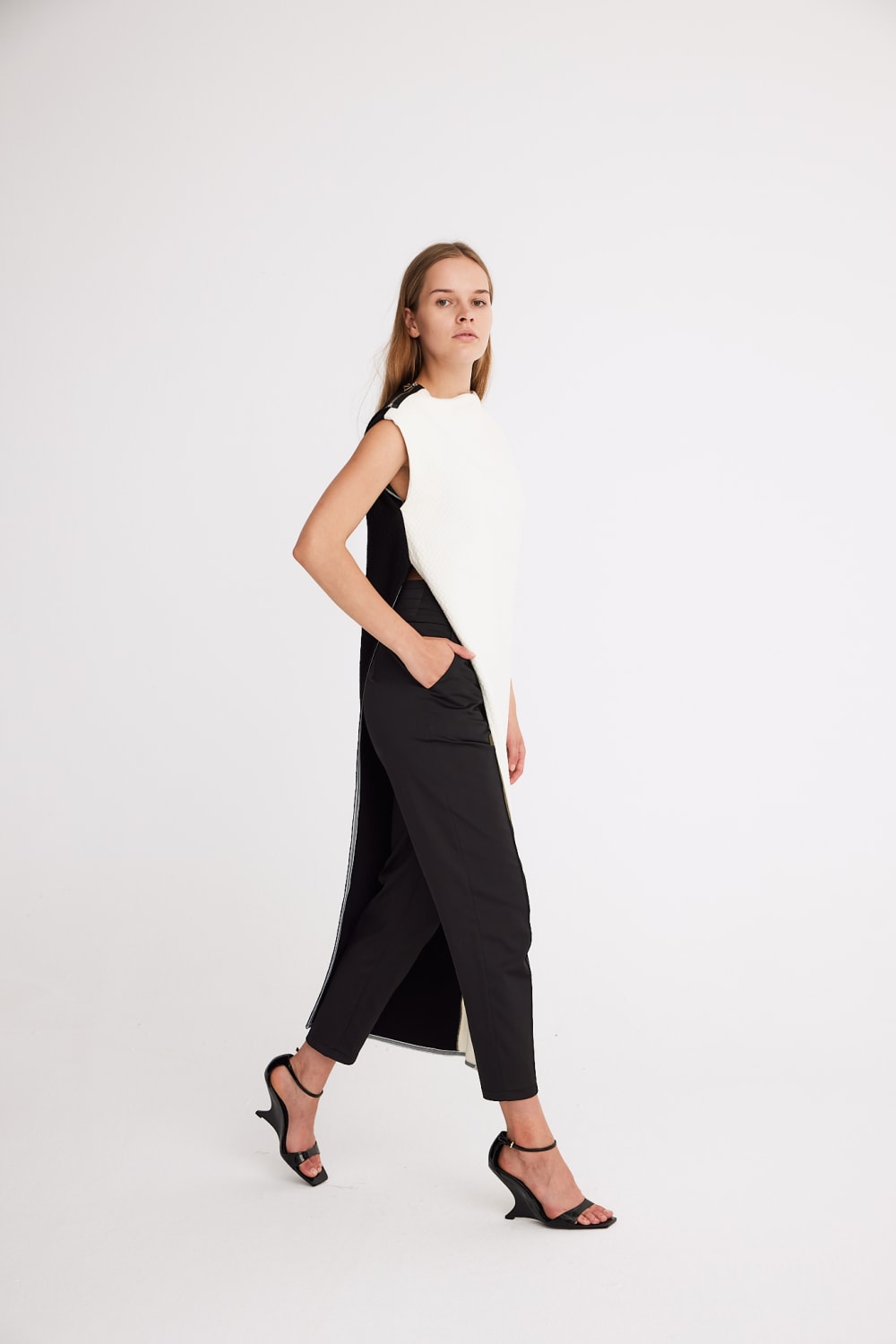 Mirimalist-Yingyang Knit Tünik / Çift Taraflı-Top-5-Milagron.com