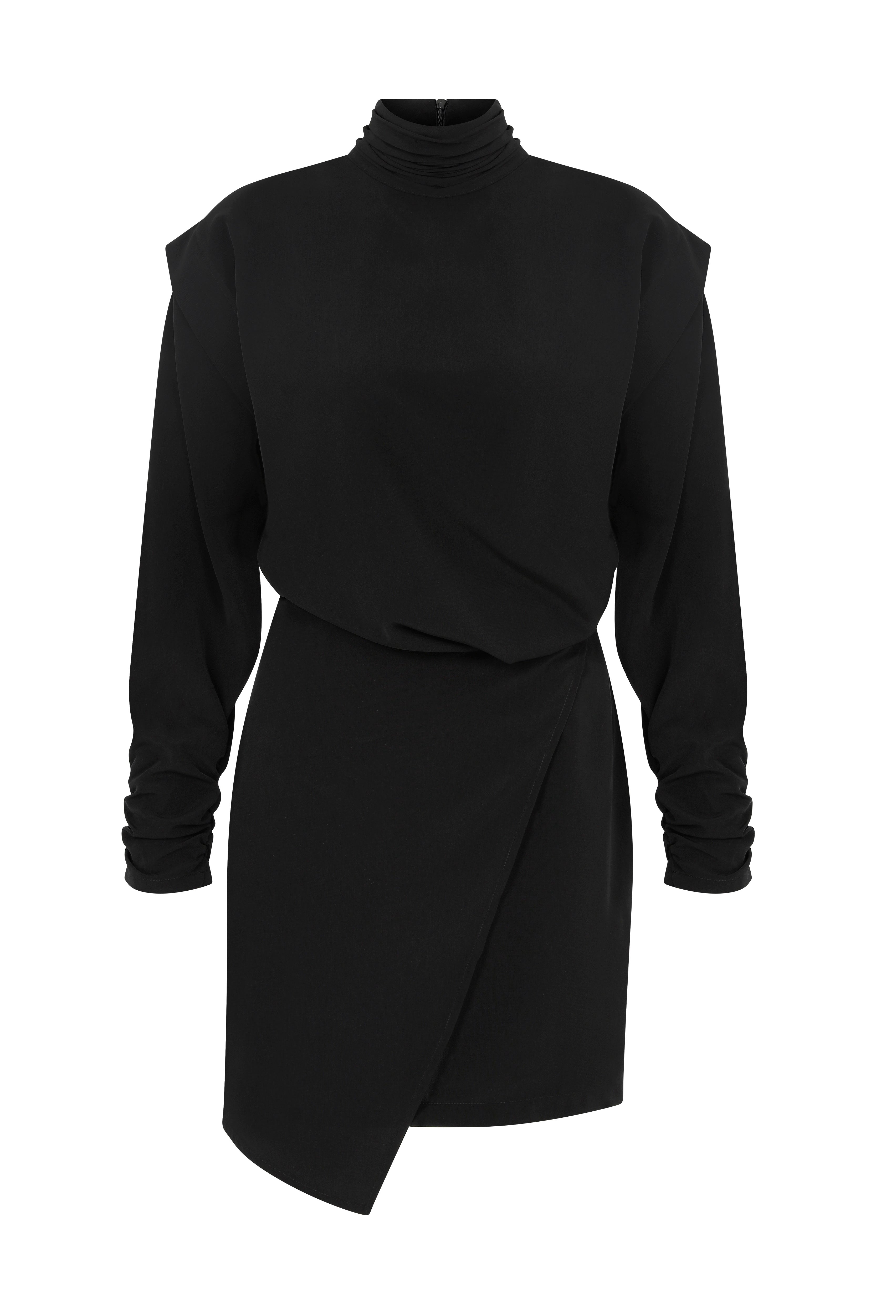 Misole-Diva Long Sleeve Crewneck Dress-Dress-3-Milagron.com