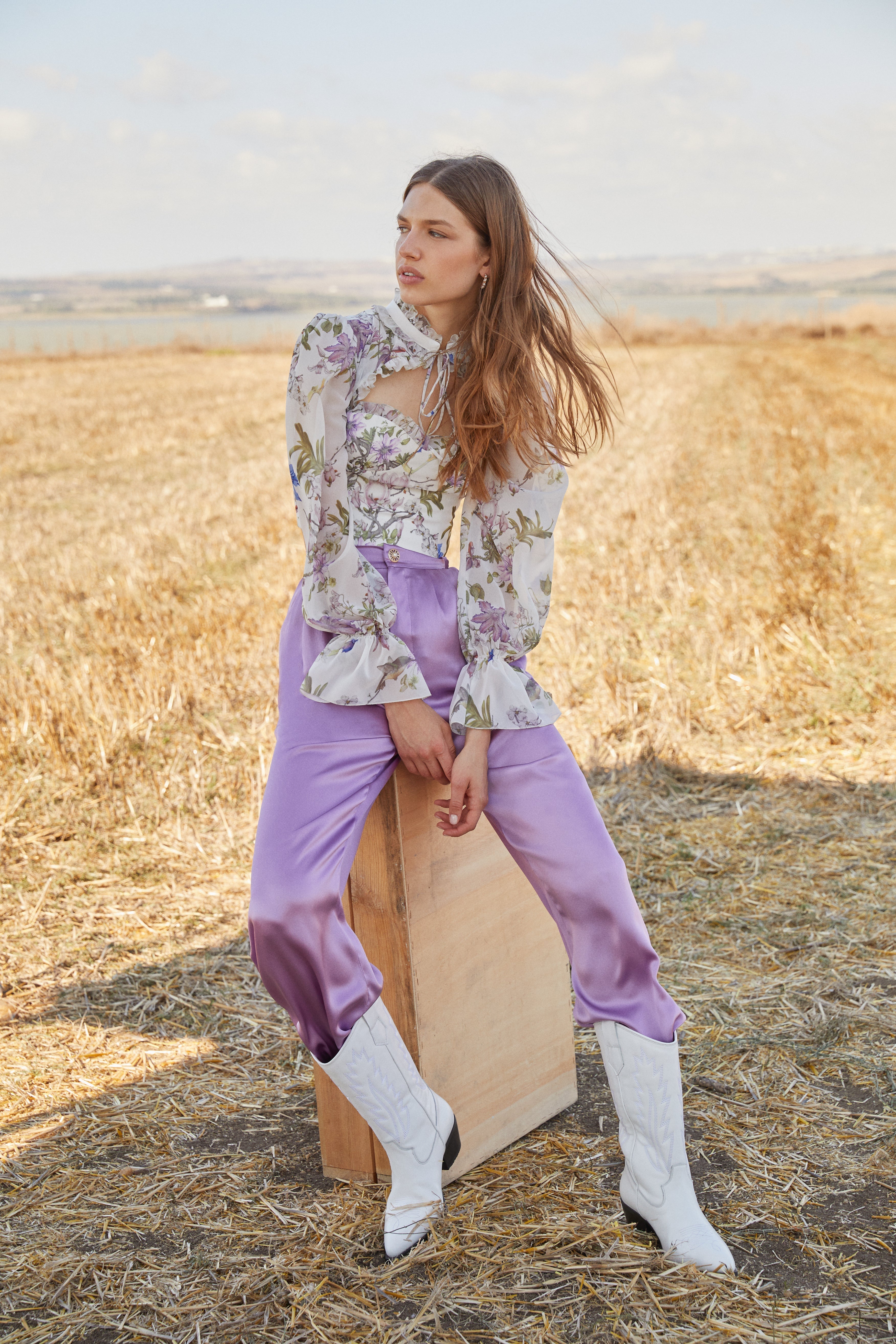 Misole-Floral Long Sleeve Top-Top-1-Milagron.com