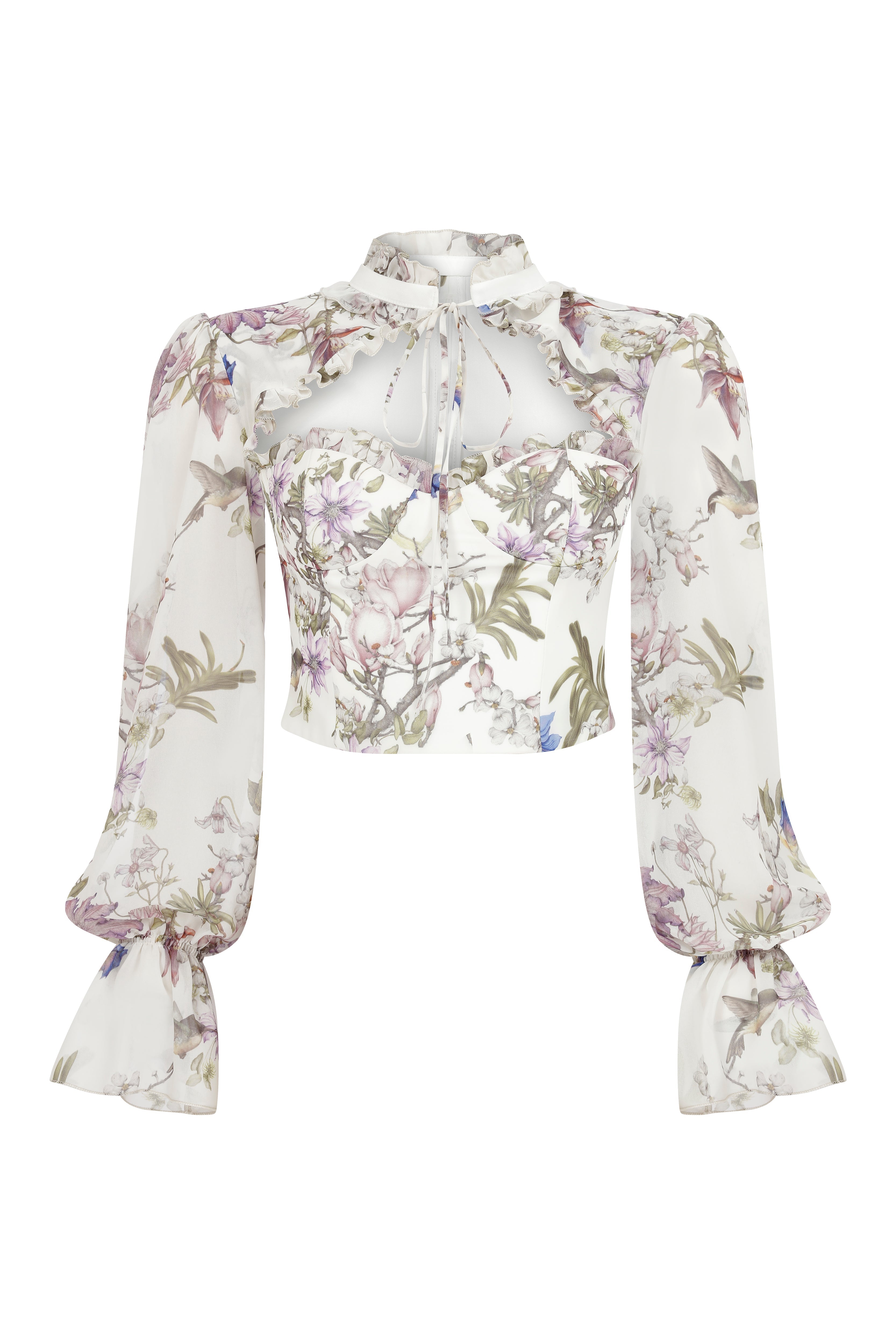 Misole-Floral Long Sleeve Top-Top-3-Milagron.com