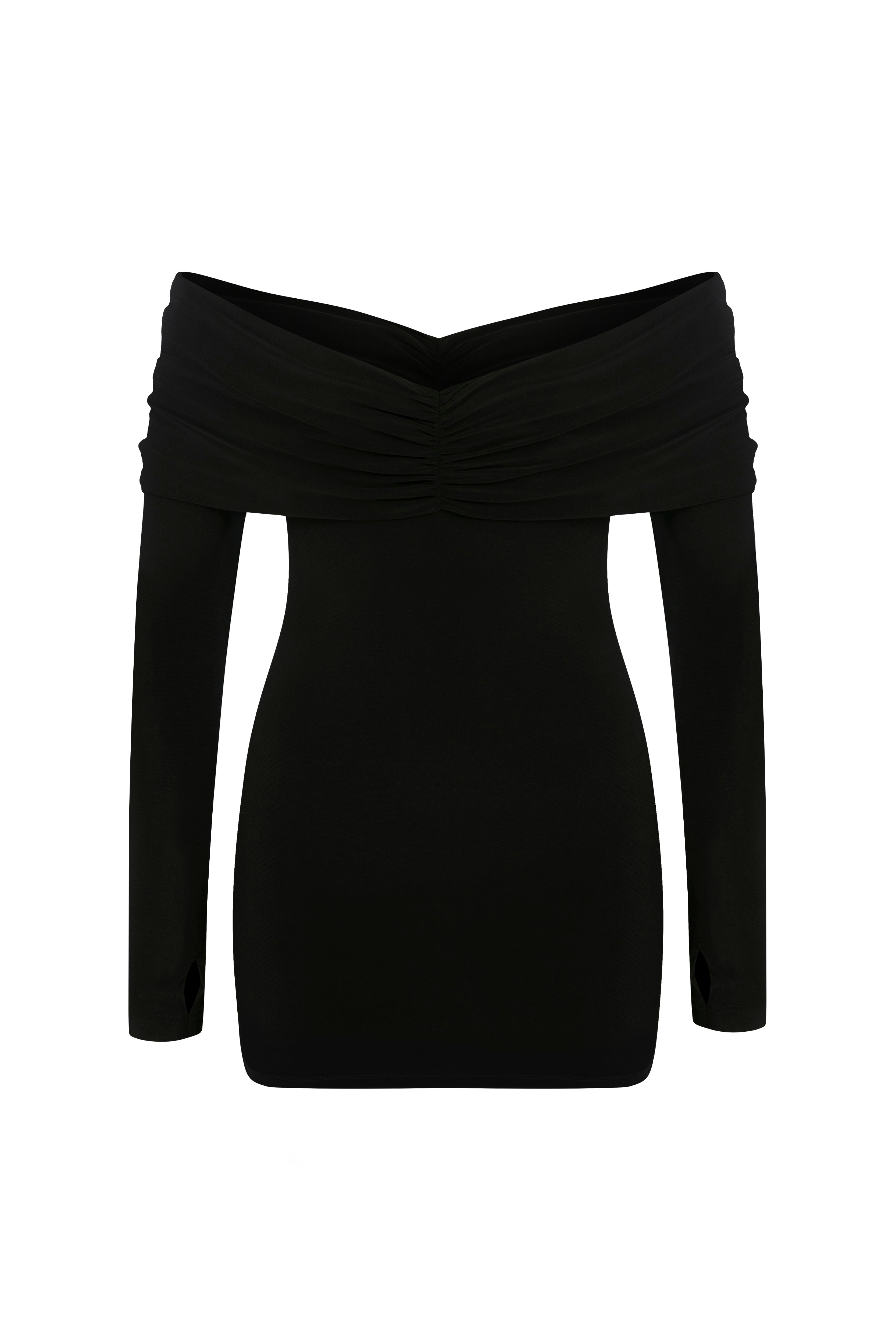 Gigi Black Mini Dress - 2