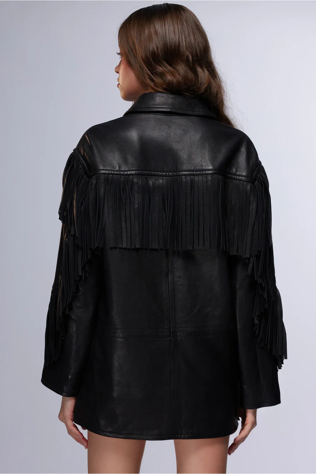 Misole-Le Spectacle Püsküllü Vegan Deri Ceket-Jacket-2-Milagron.com