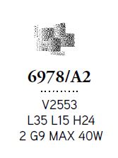 Cloud 2L Apli̇k V2553 L35Xø15X24 Cm G9 2X40W