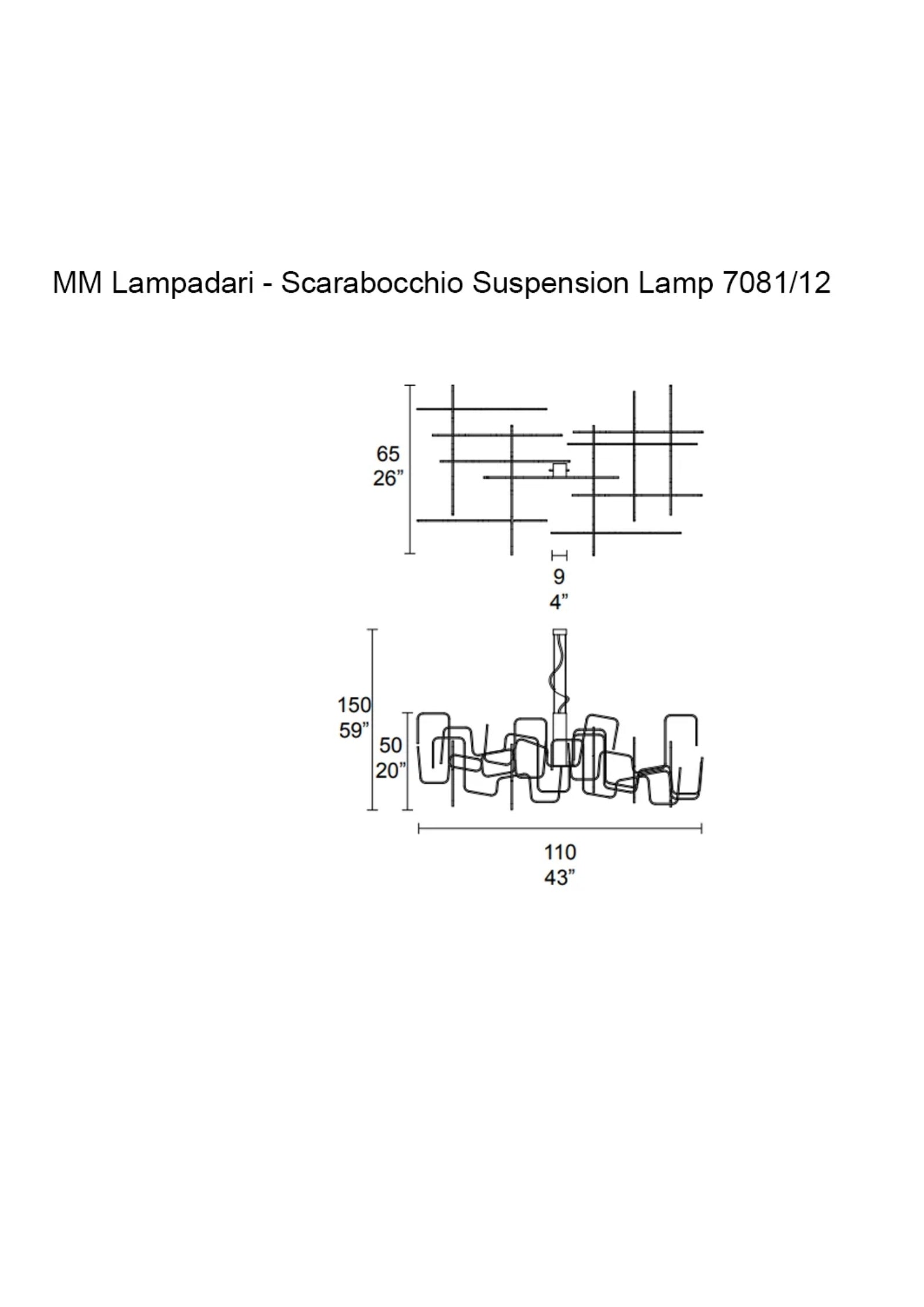 Scarabocchio 12L Sarkit Beyaz V2553 Ø110X50 Cm G9 12X60W