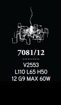 Scarabocchio 12L Sarkit Beyaz V2553 Ø110X50 Cm G9 12X60W