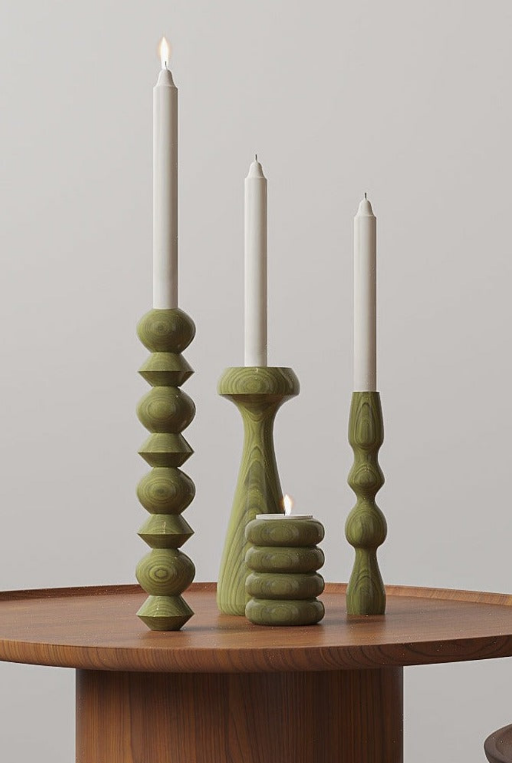 Mober Studio-Doğal Ahşap Mumluk ( Lil )-Mumluk & Şamdan-2-Milagron.com