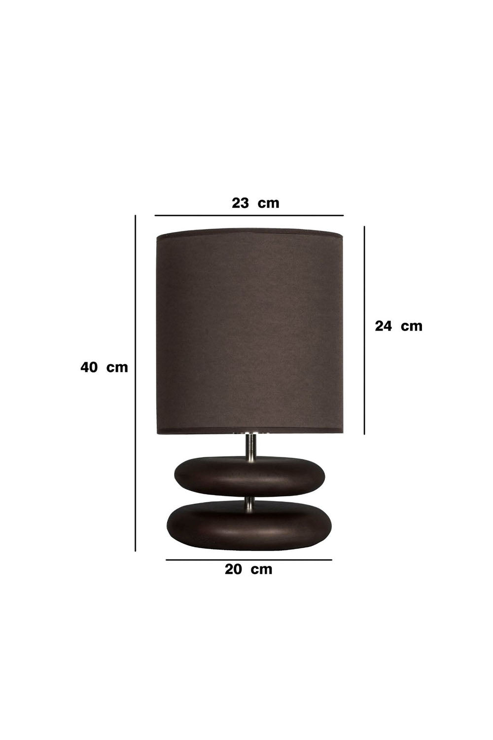 Moena Studio-Koyu Ceviz Ahşap Gövdeli Masa Lambası – Kahverengi Kumaş Şapkalı, Modern El Yapımı Tasarım-Abajur-4-Milagron.com