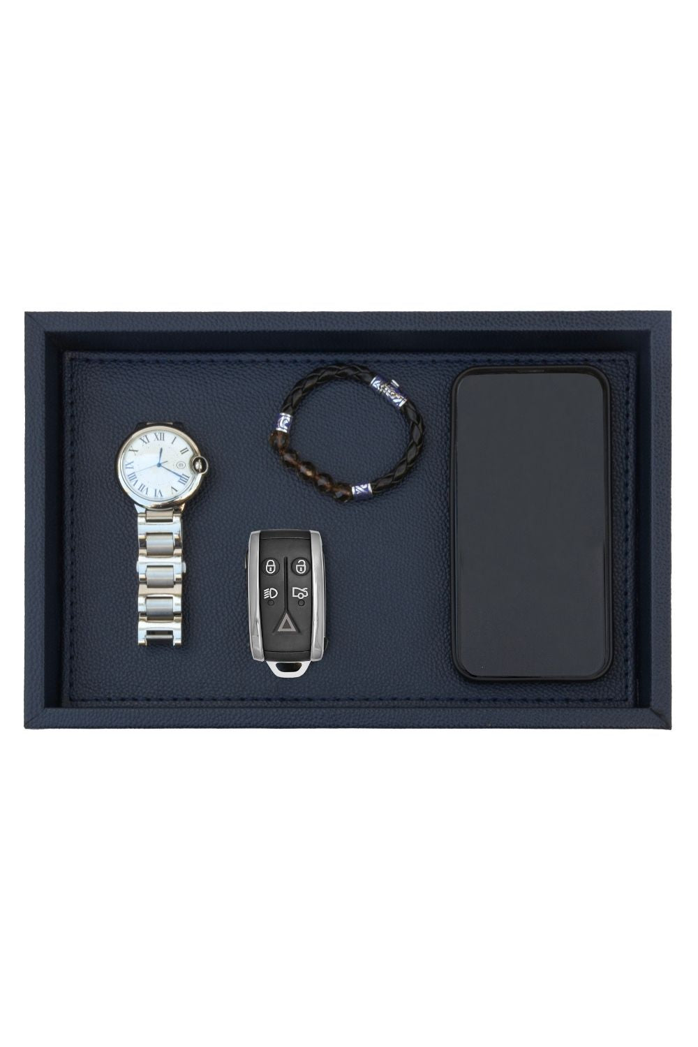 Orta Boy Lacivert Suni Deri Tepsi - 2