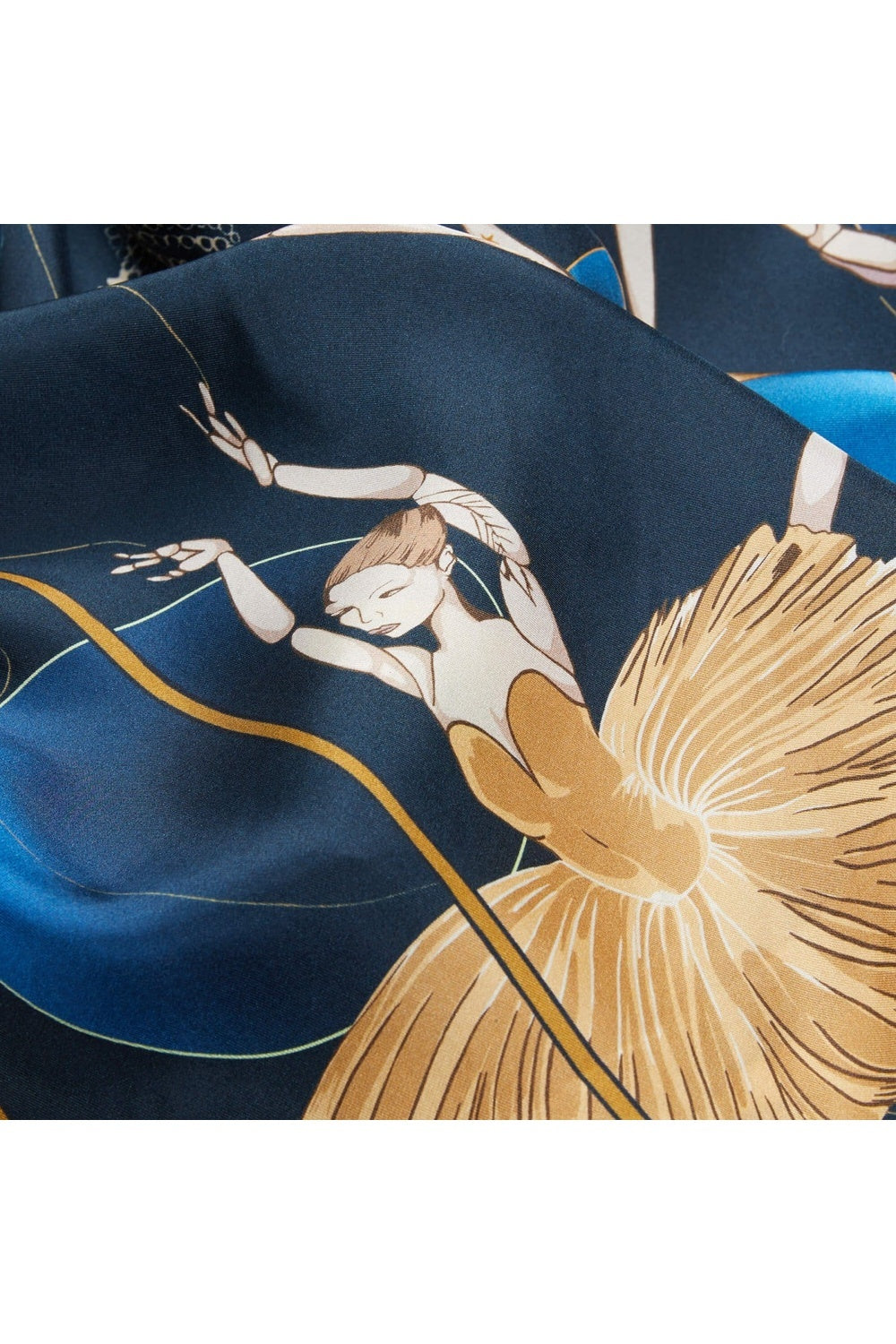 Mokoshe-Ballerinas & Blue - Silk-Şal & Fular-3-Milagron.com