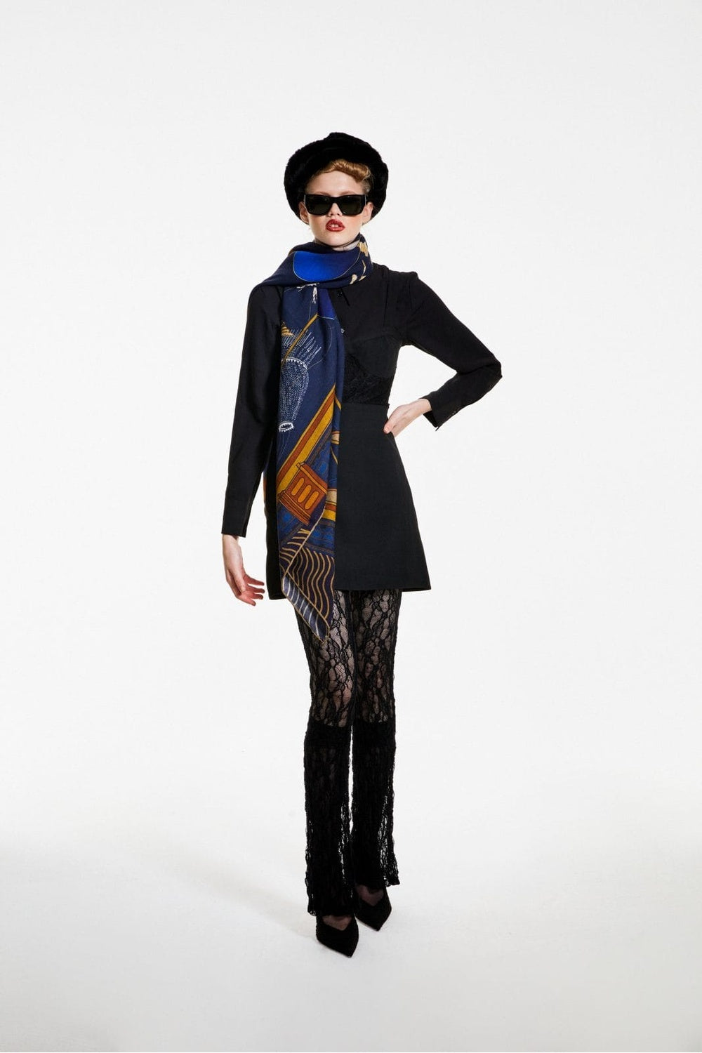 Mokoshe-Ballerinas & Blue - Silk-Şal & Fular-4-Milagron.com