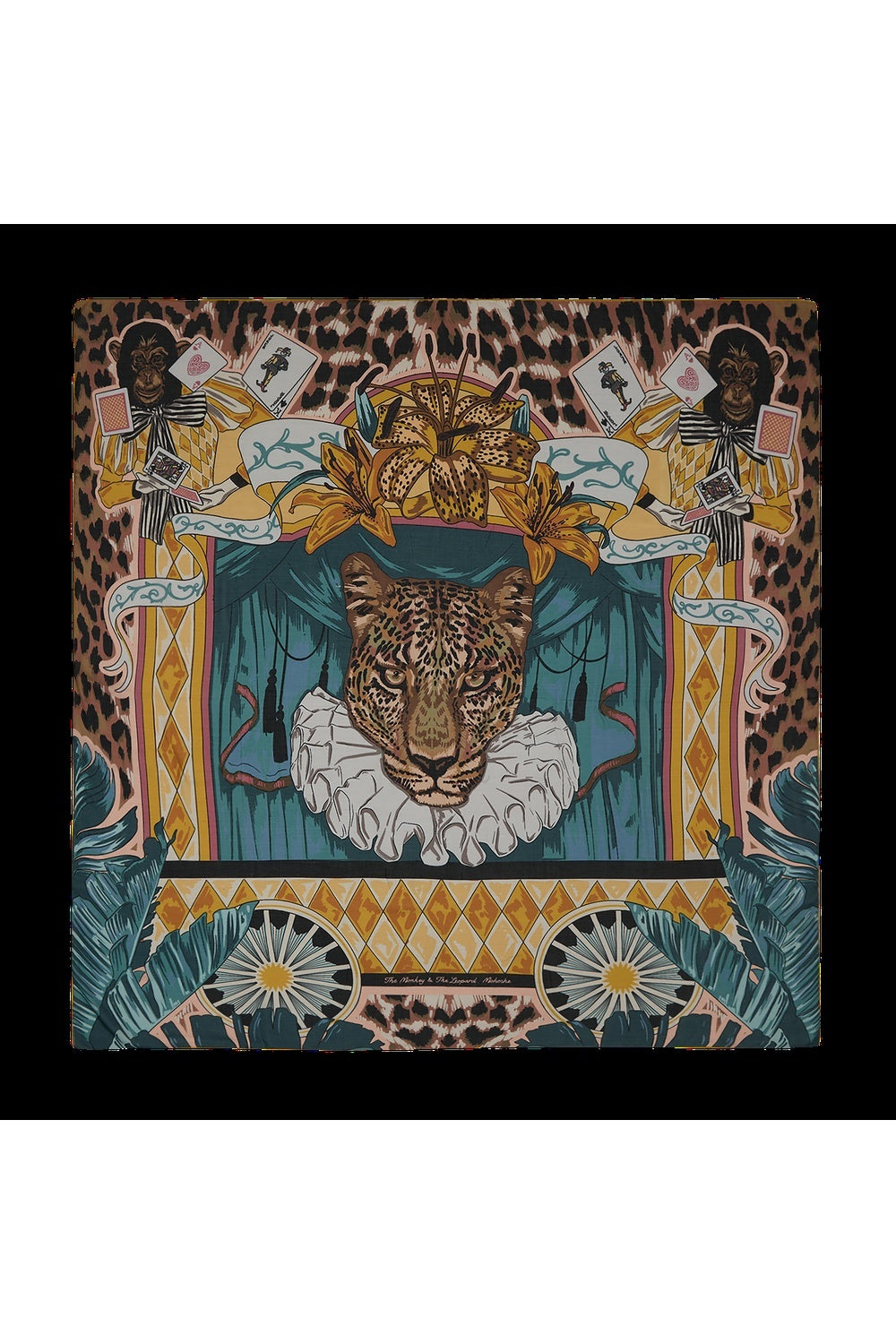 Mokoshe-Monkey And The Leopard - Yellow - Modal-cashmere-Şal & Fular-1-Milagron.com