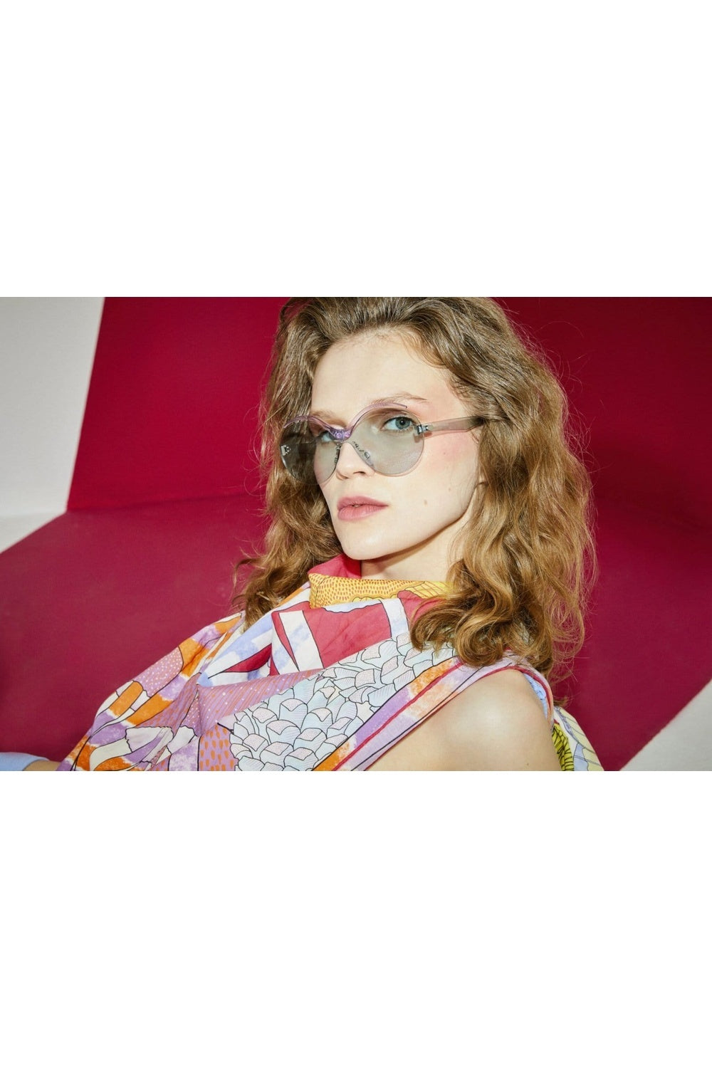 Mokoshe-Mushroom Town & Purple And Orange - Silk-Şal & Fular-8-Milagron.com