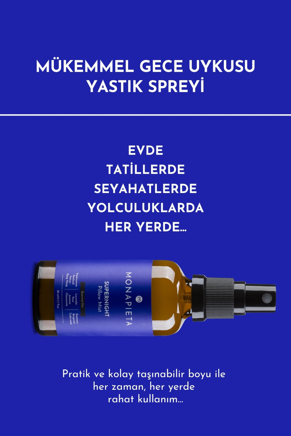 Monapieta-Monapieta Mükemmel Gece Uykusu Yastık Spreyi | Kaliteli & Derin Uyku | 11 Değerli Esansiyel Yağ | 50 Ml-Oda Kokusu-7-Milagron.com