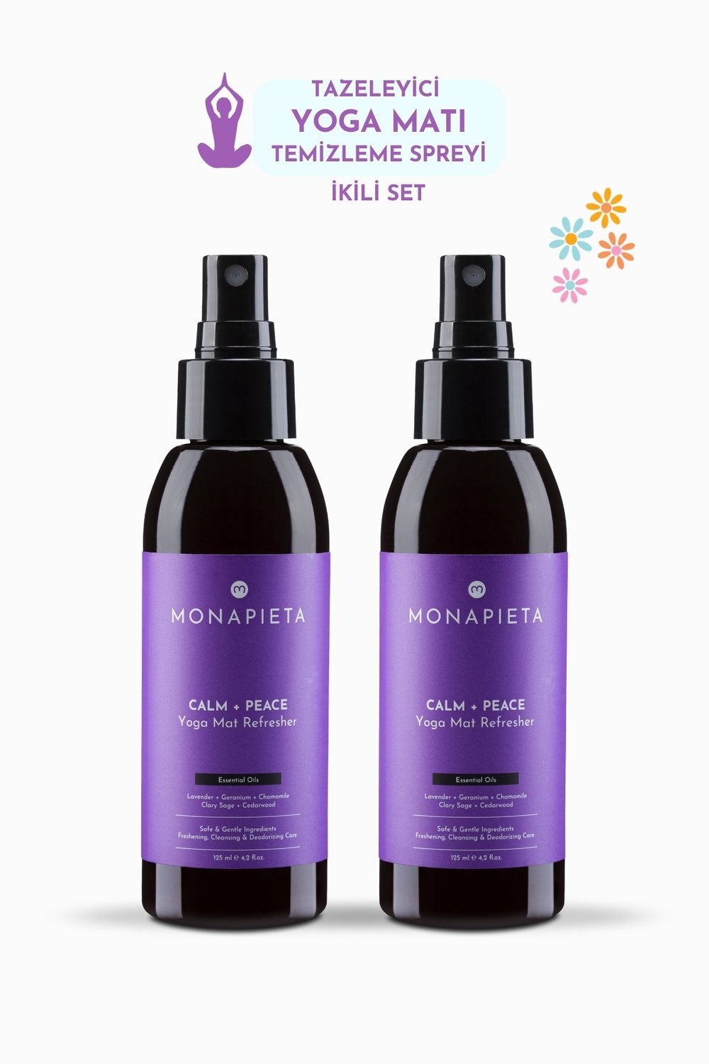 Monapieta-Monapieta Tazeleyici Yoga Matı Temizleme Spreyi | Yenileyici & Koku Giderici | Sakin & Huzurlu Aura | 2x125 Ml-Oda Kokusu-1-Milagron.com