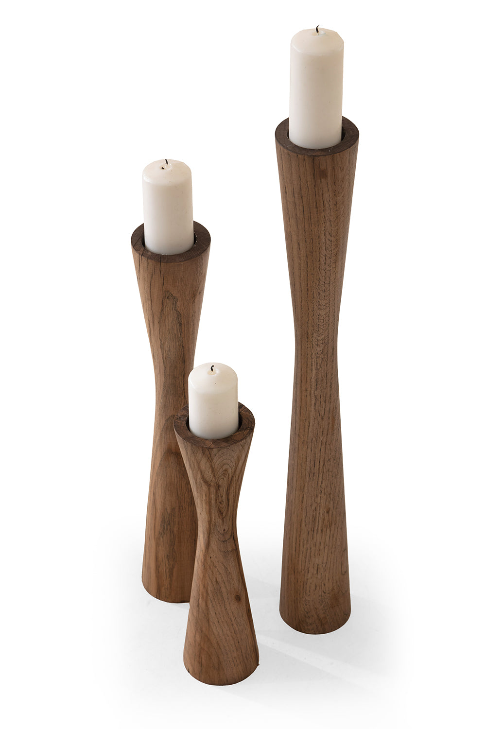 More Wood Design-Doğal Ahşap Mumluk Takımı-Mumluk & Şamdan-2-Milagron.com