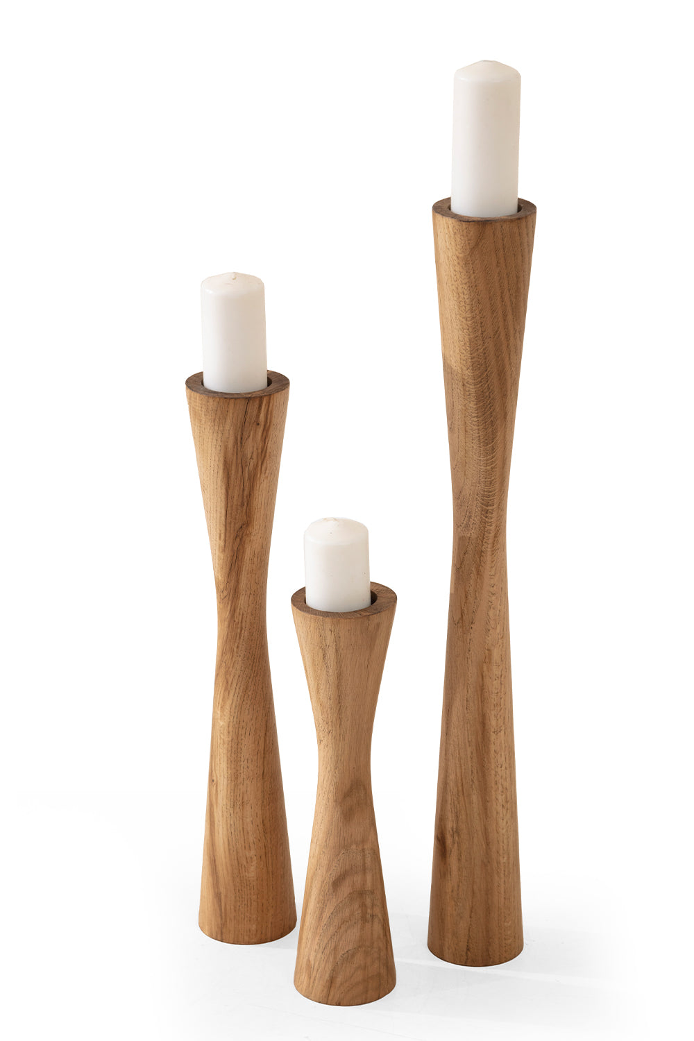 More Wood Design-Doğal Ahşap Mumluk Takımı-Mumluk & Şamdan-2-Milagron.com