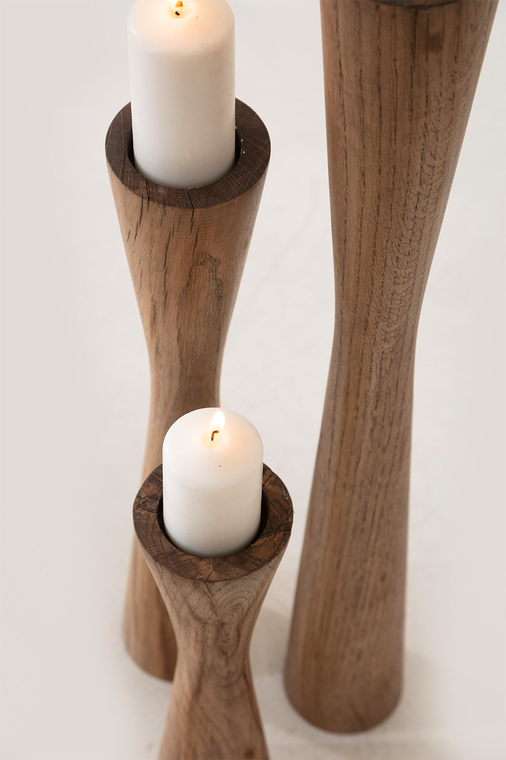 More Wood Design-Doğal Ahşap Mumluk Takımı-Mumluk & Şamdan-3-Milagron.com