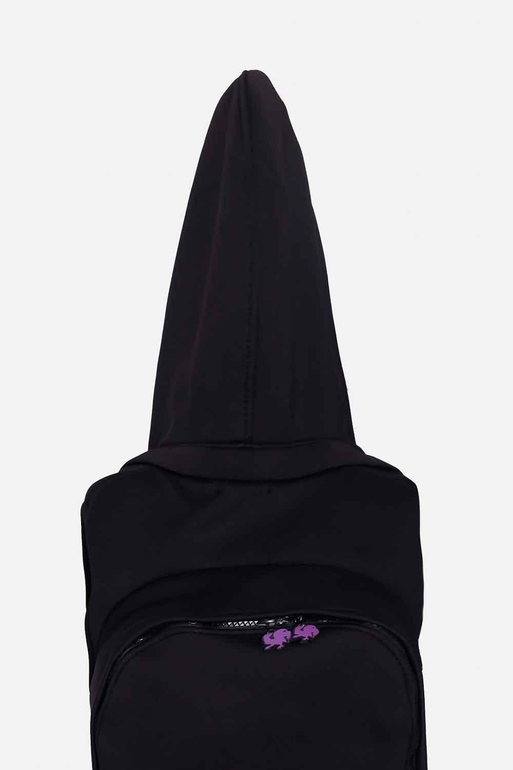 Morikukko-Basic Siyah/Mor Kapüşonlu Sırt Çantası-Sırt Çantası-4-Milagron.com