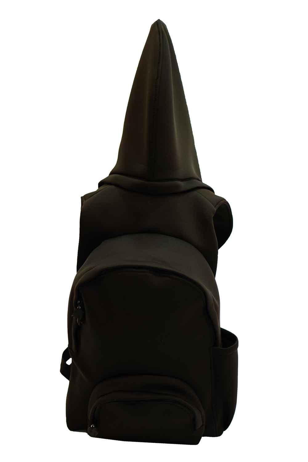 Morikukko-Basic Siyah/Siyah Kapüşonlu Sırt Çantası-Sırt Çantası-2-Milagron.com