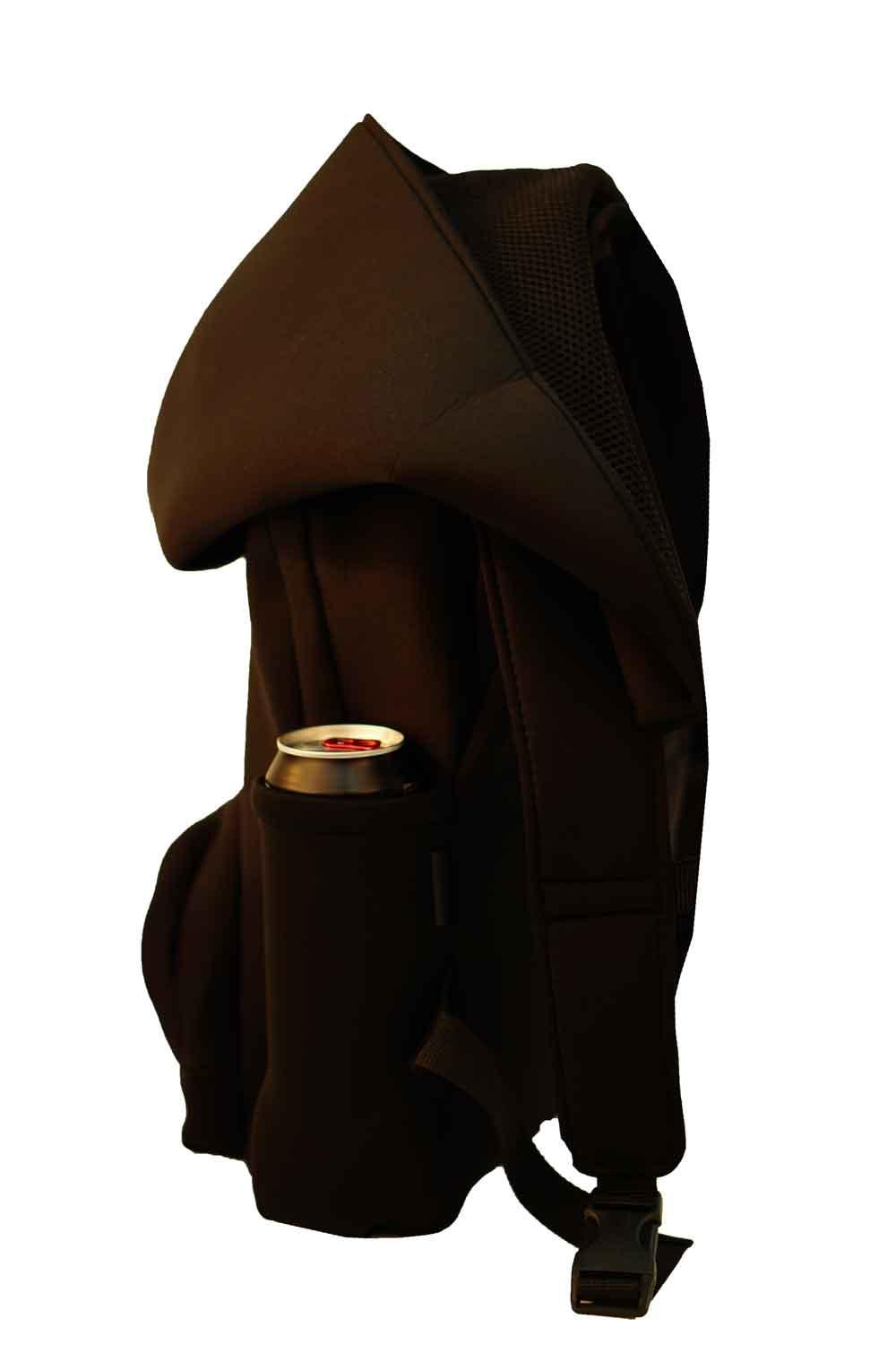 Morikukko-Basic Siyah/Siyah Kapüşonlu Sırt Çantası-Sırt Çantası-3-Milagron.com