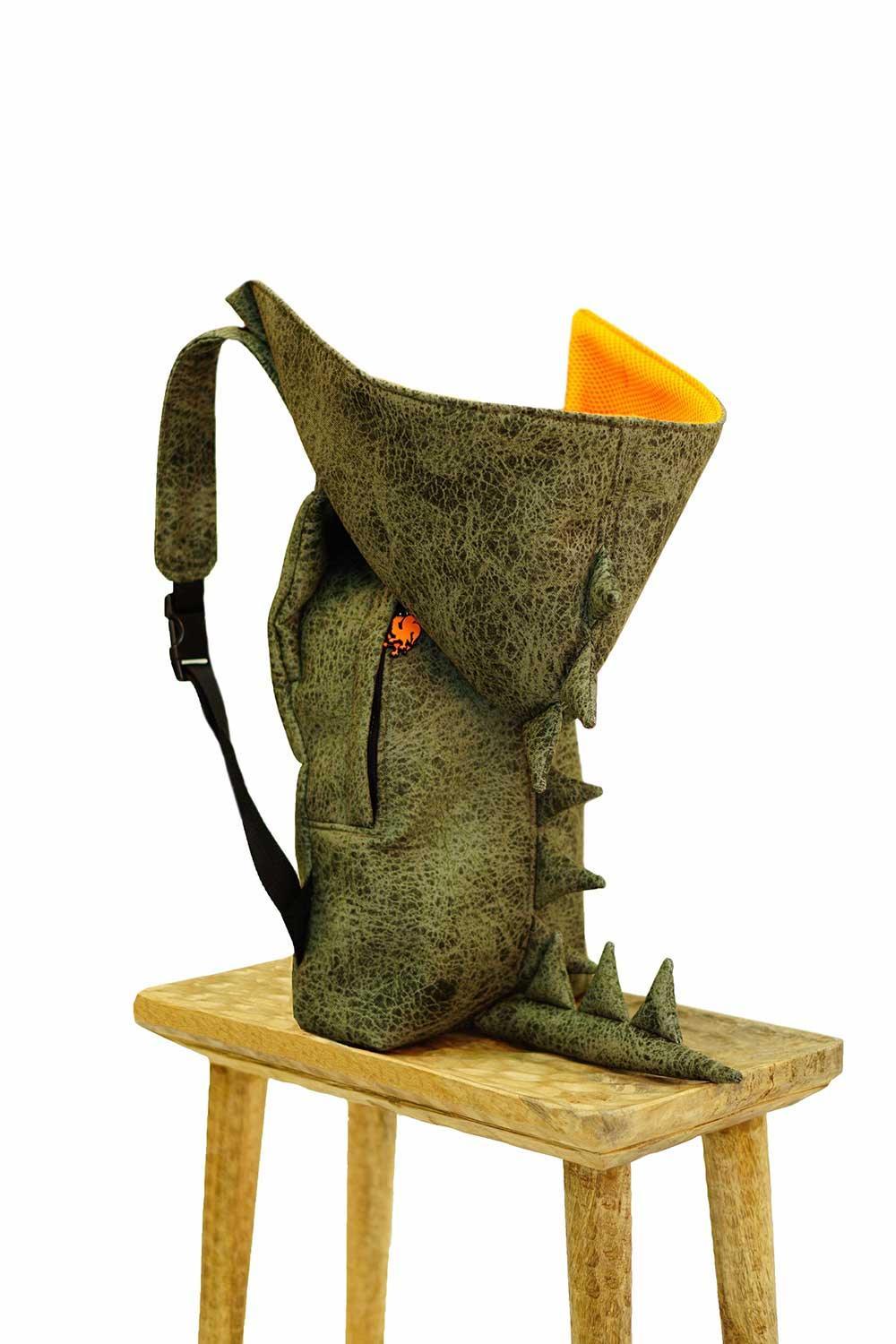 Morikukko-Dinazor Çocuk Kapüşonlu Sırt Çantası-Sırt Çantası-5-Milagron.com