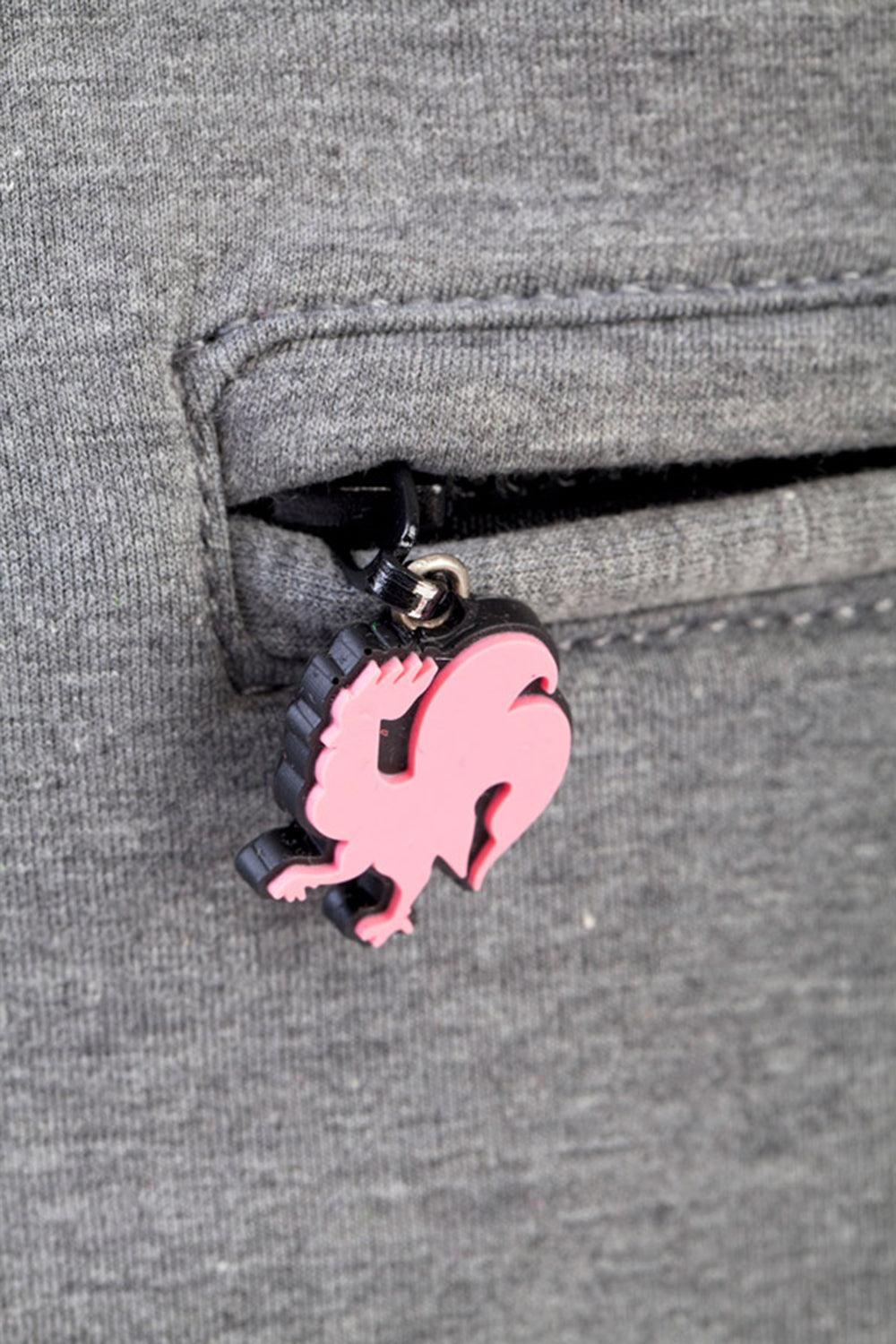 Morikukko-Grey Basic Fuschsia-Sırt Çantası-7-Milagron.com