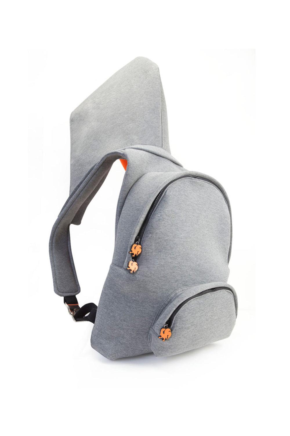 Morikukko-Grey Basic Neon Orange-Sırt Çantası-2-Milagron.com