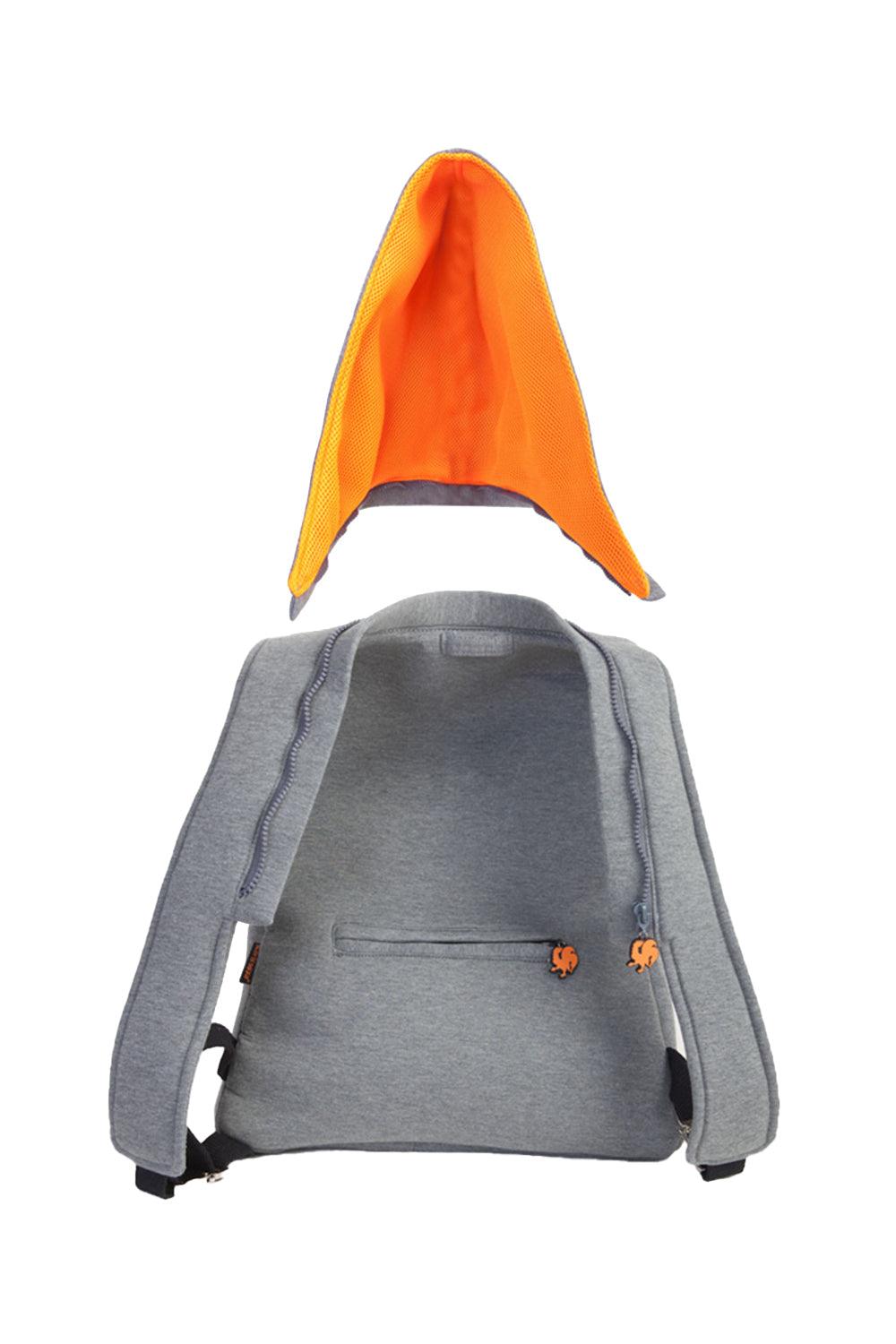 Morikukko-Grey Basic Neon Orange-Sırt Çantası-5-Milagron.com