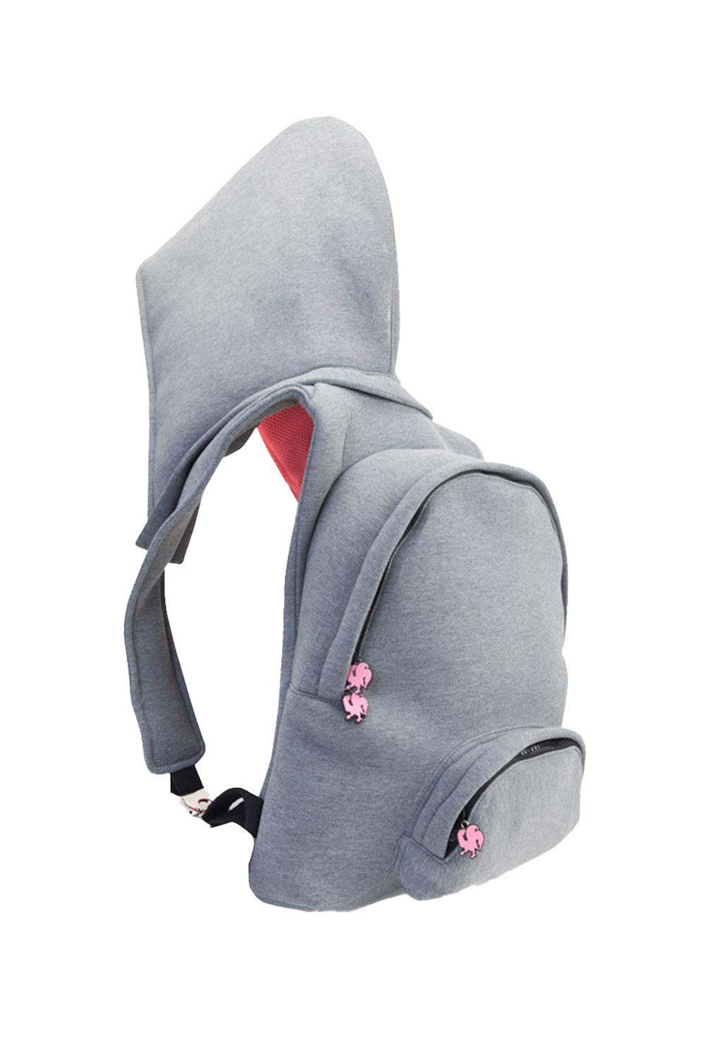 Morikukko-Grey Basic Neon Pink-Sırt Çantası-2-Milagron.com