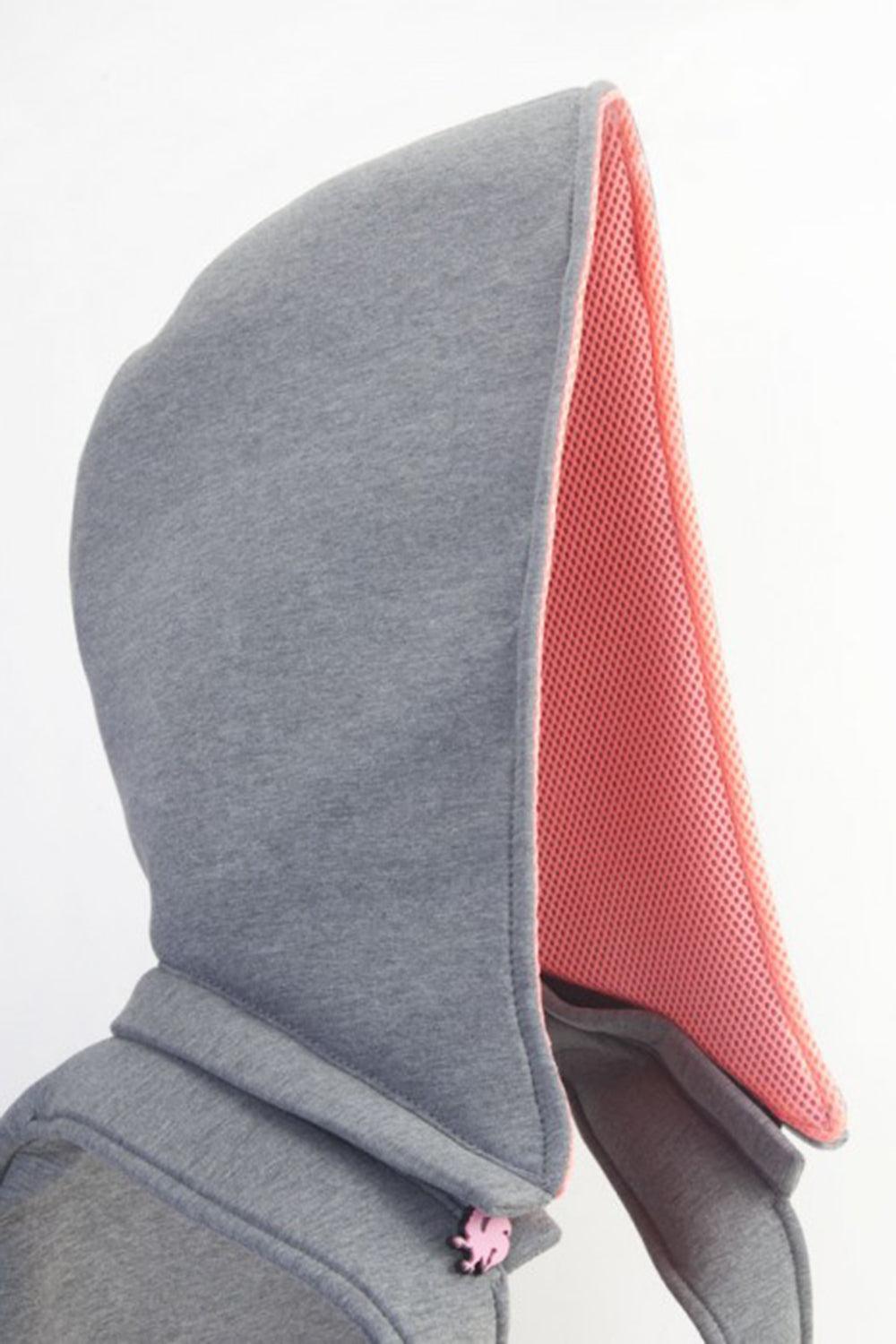 Morikukko-Grey Basic Neon Pink-Sırt Çantası-4-Milagron.com