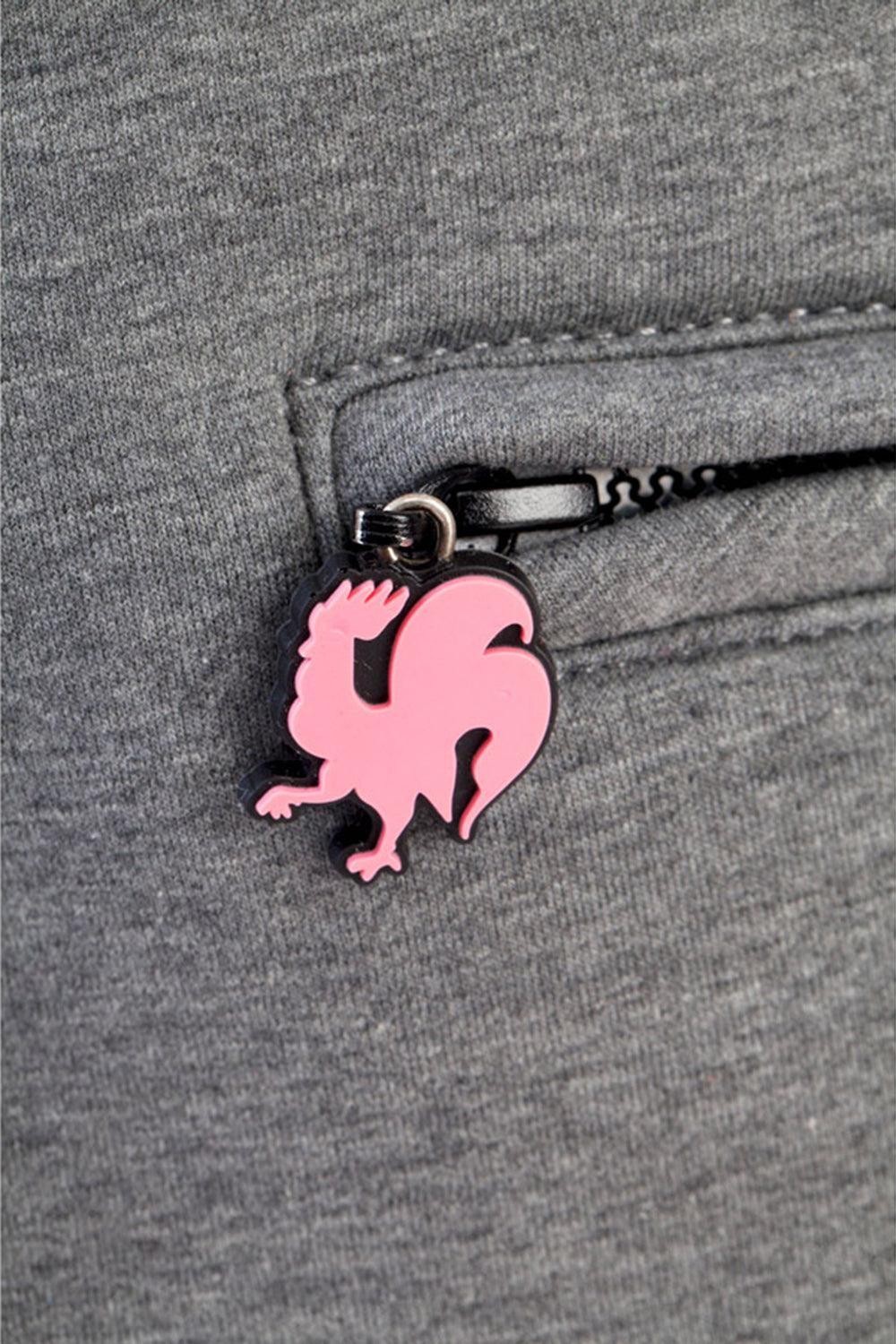 Morikukko-Grey Basic Neon Pink-Sırt Çantası-7-Milagron.com