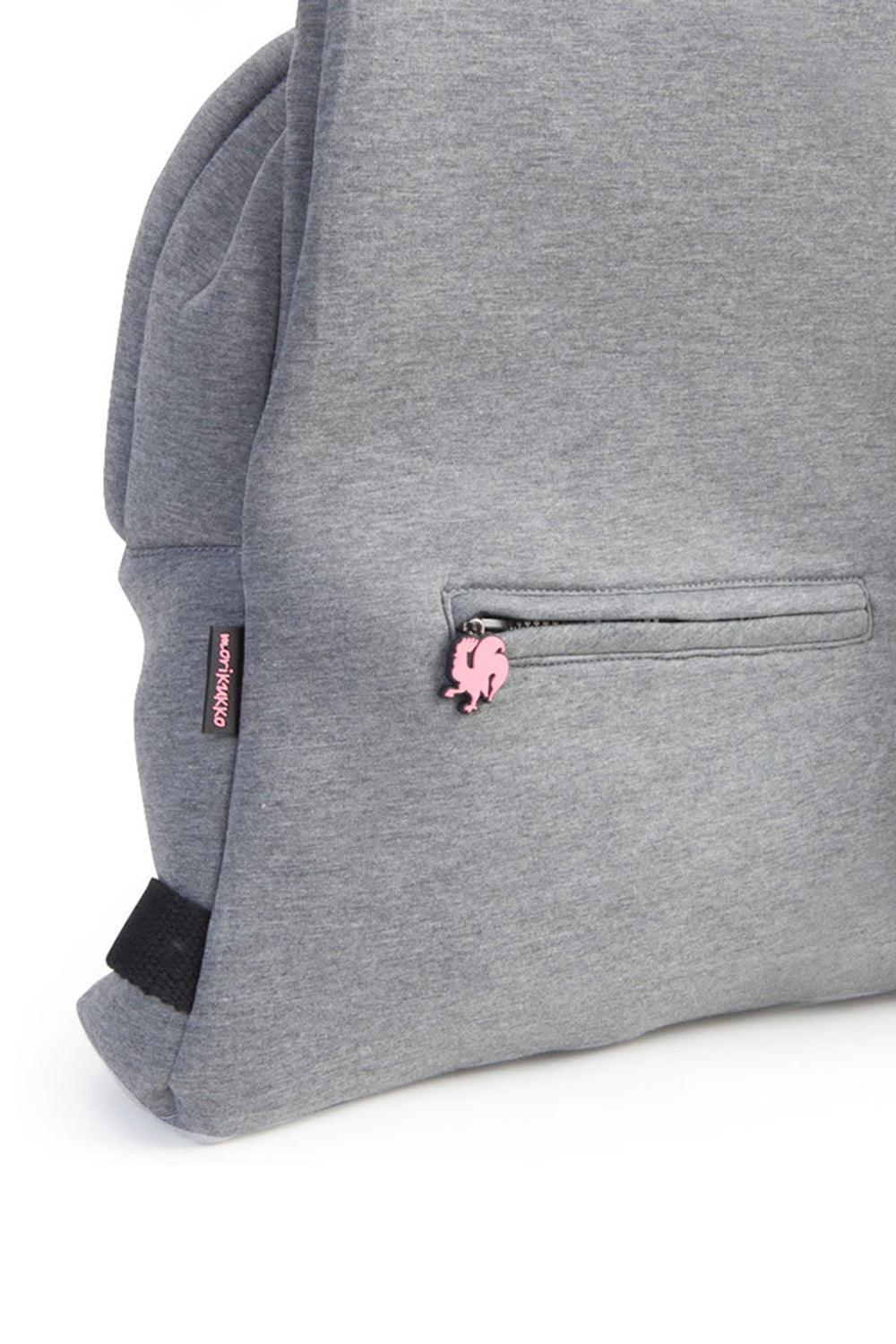 Morikukko-Grey Basic Neon Pink-Sırt Çantası-8-Milagron.com