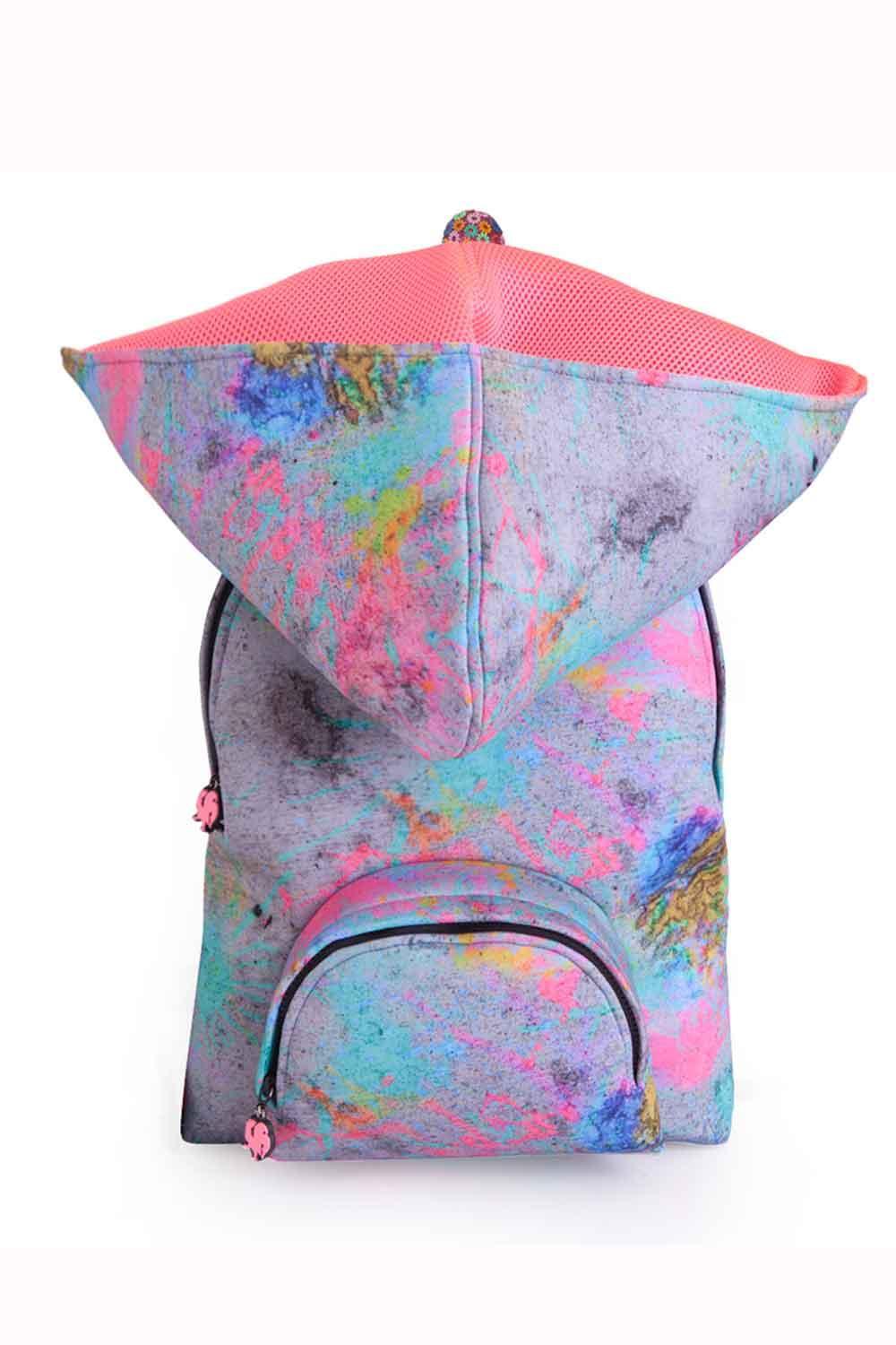 Morikukko-Pollock Desen Kapüşonlu Sırt Çantası-Sırt Çantası-1-Milagron.com