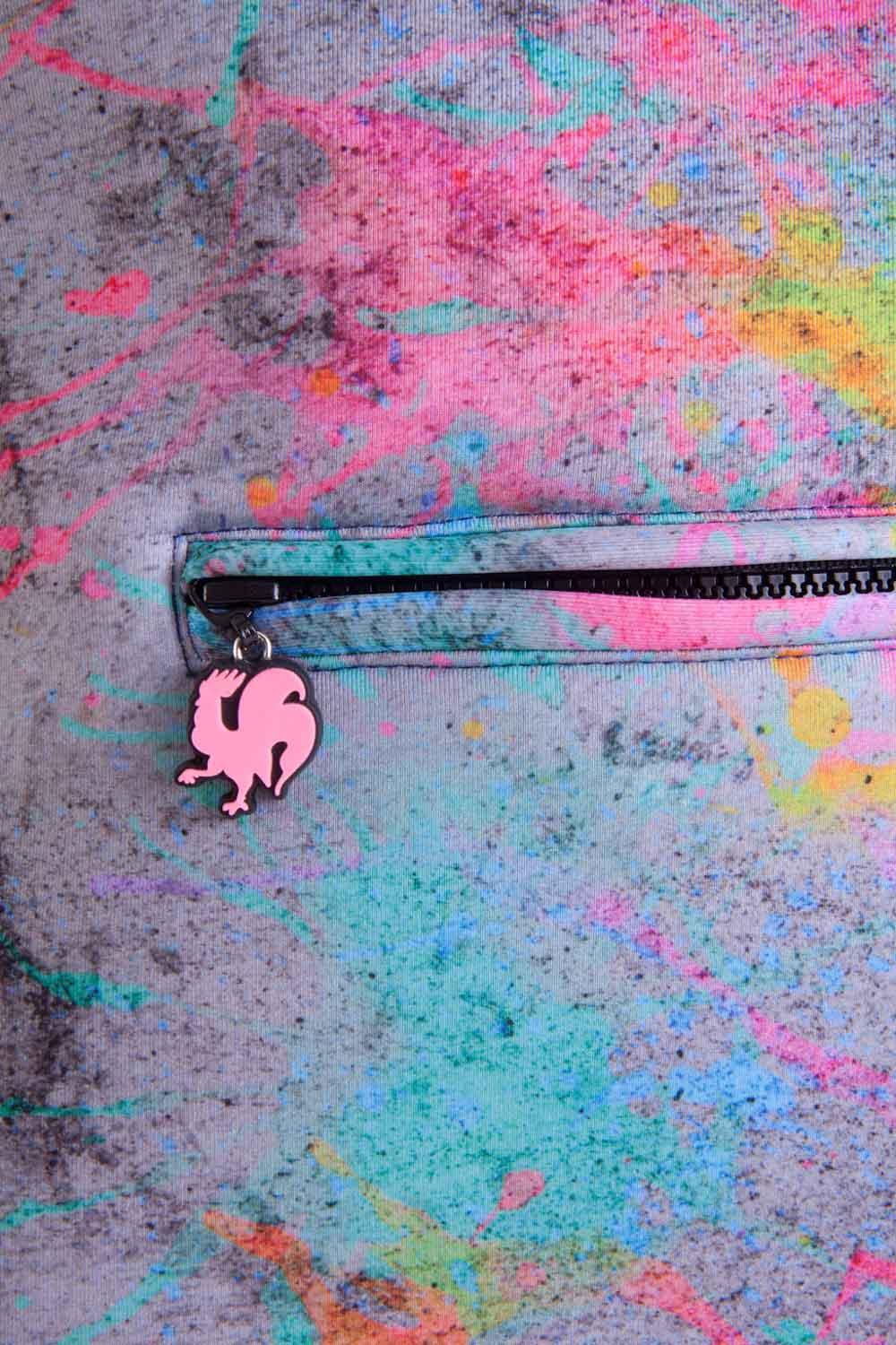 Morikukko-Pollock Desen Kapüşonlu Sırt Çantası-Sırt Çantası-6-Milagron.com