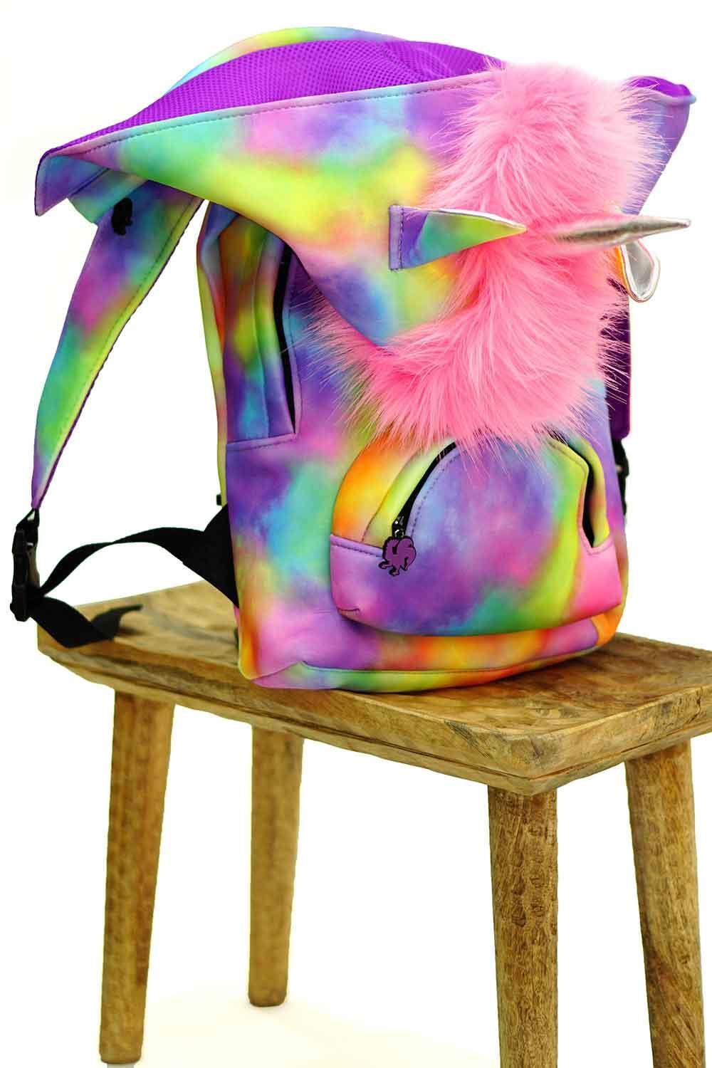 Morikukko-Unicorn Çocuk Kapüşonlu Sırt Çantası-Sırt Çantası-4-Milagron.com