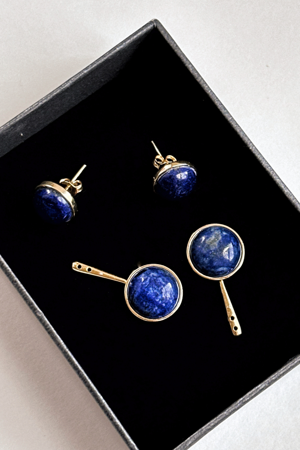 Moss Jewellery-Lapis Duo Küpe-Küpe-4-Milagron.com