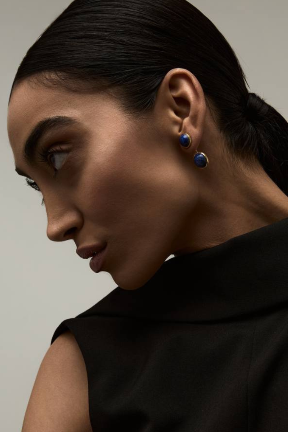 Moss Jewellery-Lapis Duo Küpe-Küpe-6-Milagron.com