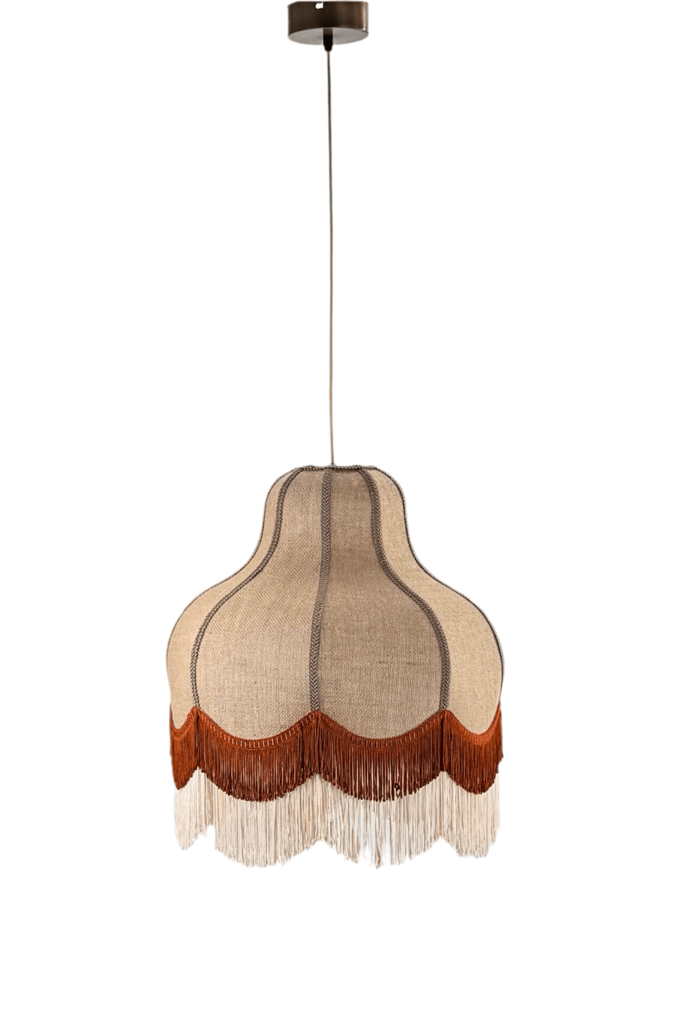 Motto Home Design-Cecilia Jüt Kumaş Çift Püsküllü Avize-Avize-1-Milagron.com