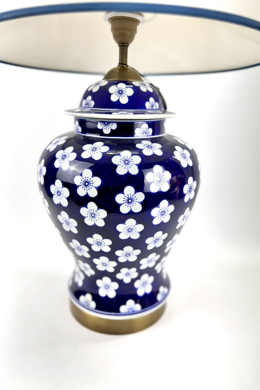 Motto Home Design-Daisy Blue Blanc Porselen Abajur-Abajur-2-Milagron.com