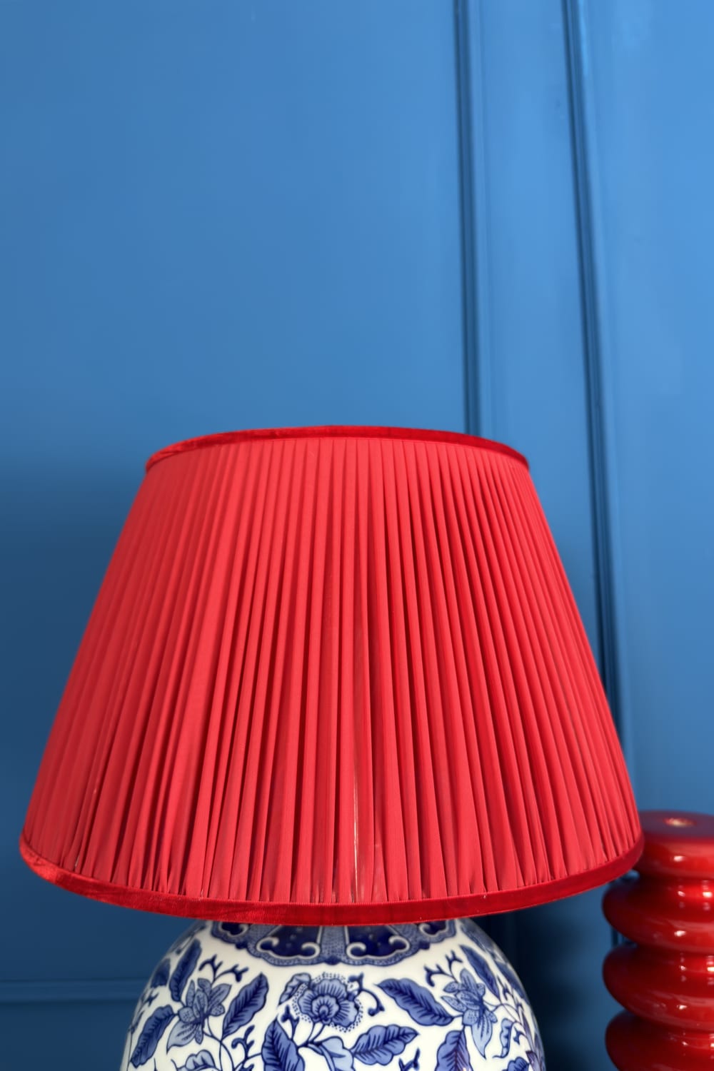 Motto Home Design-Floral Blanc Porselen Abajur-Abajur-3-Milagron.com