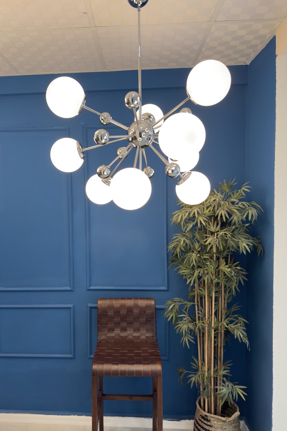 Motto Home Design-Galaxy 9' Kollu Avize Gümüş-Avize-2-Milagron.com