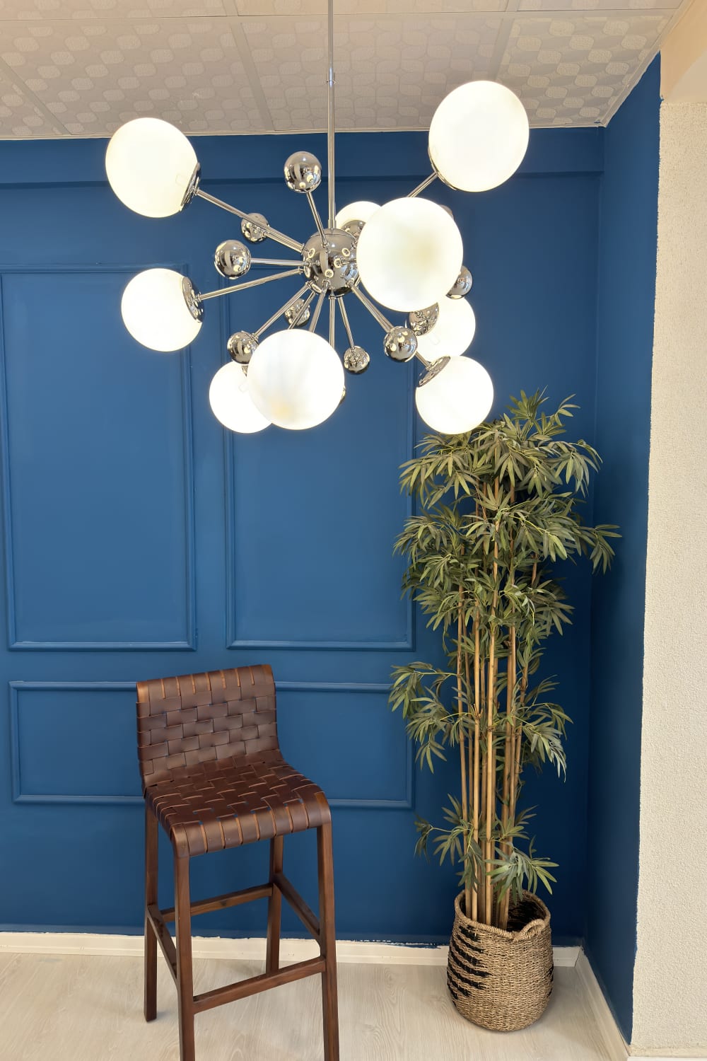 Motto Home Design-Galaxy 9' Kollu Avize Gümüş-Avize-3-Milagron.com