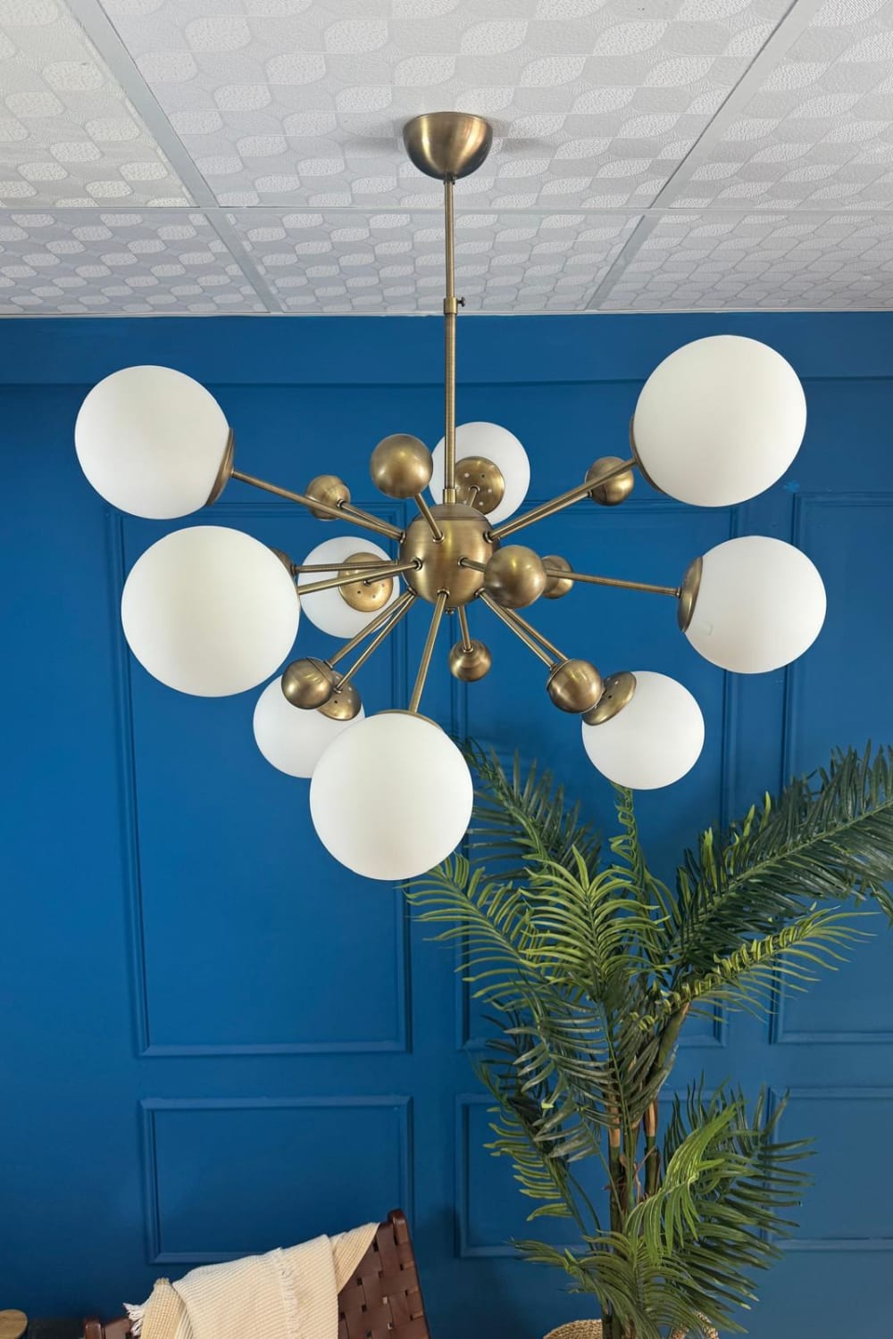 Motto Home Design-Galaxy 9' Kollu Avize Pirinç-Avize-1-Milagron.com