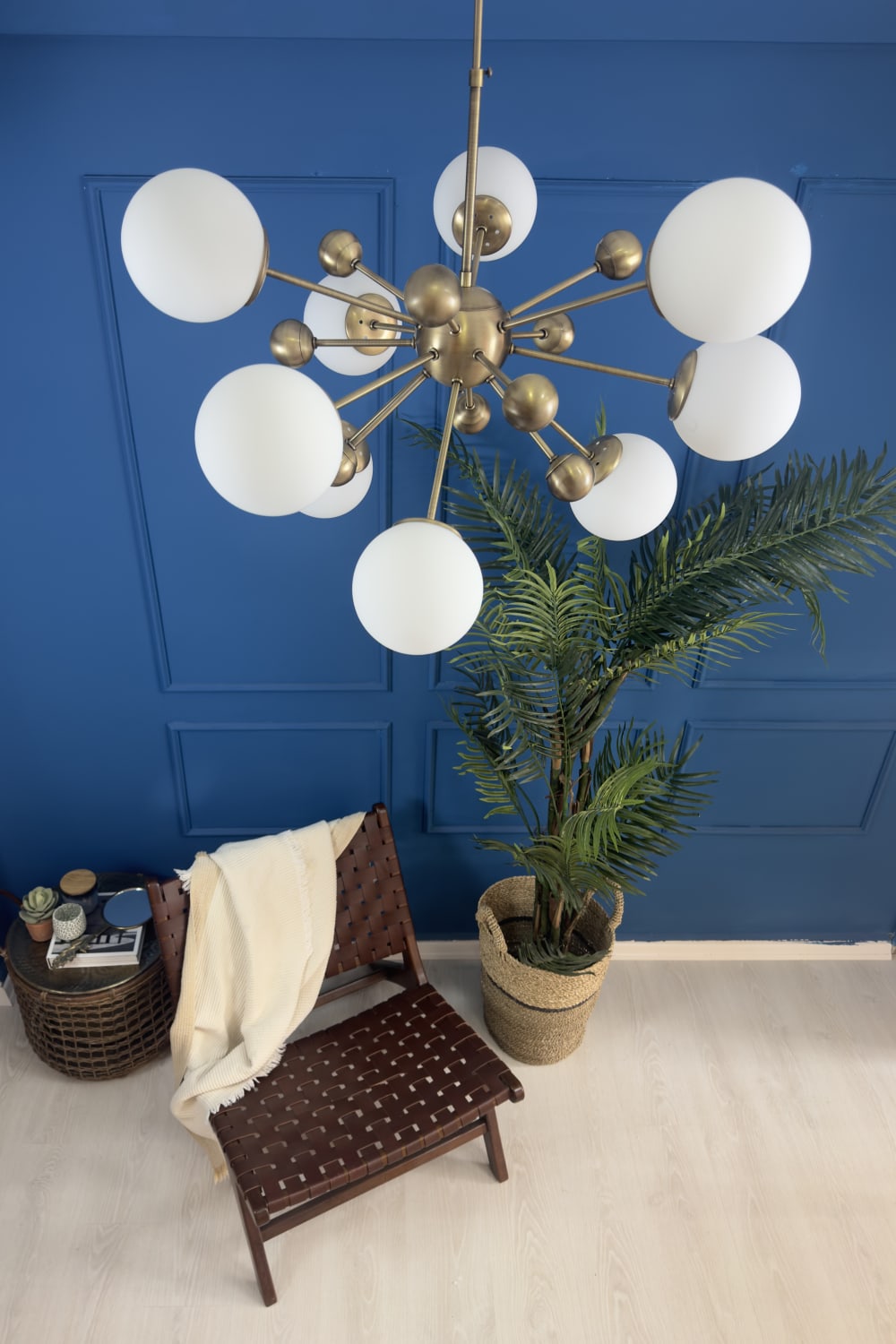 Motto Home Design-Galaxy 9' Kollu Avize Pirinç-Avize-7-Milagron.com