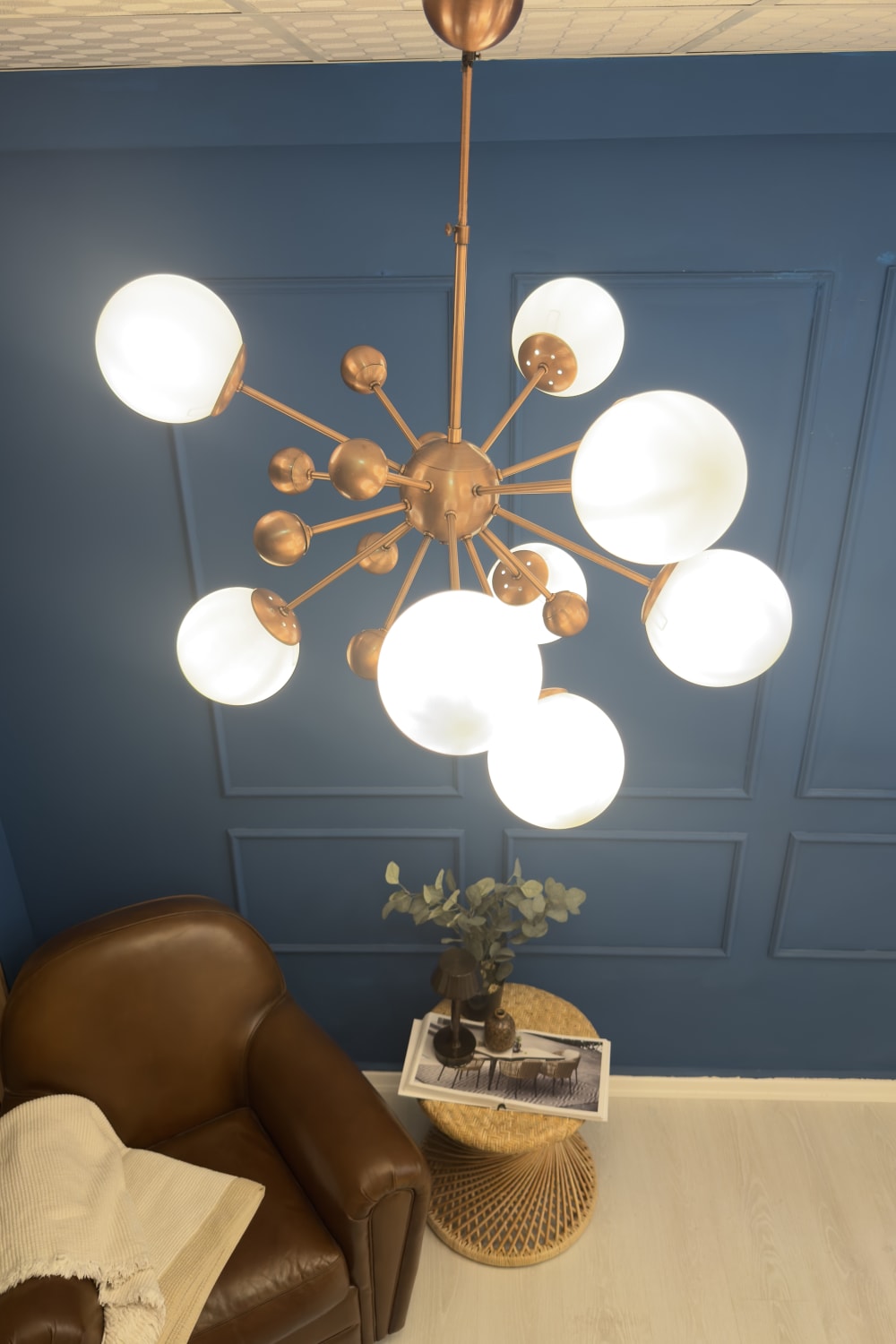 Motto Home Design-Galaxy 9' Kollu Avize Rose-Avize-2-Milagron.com