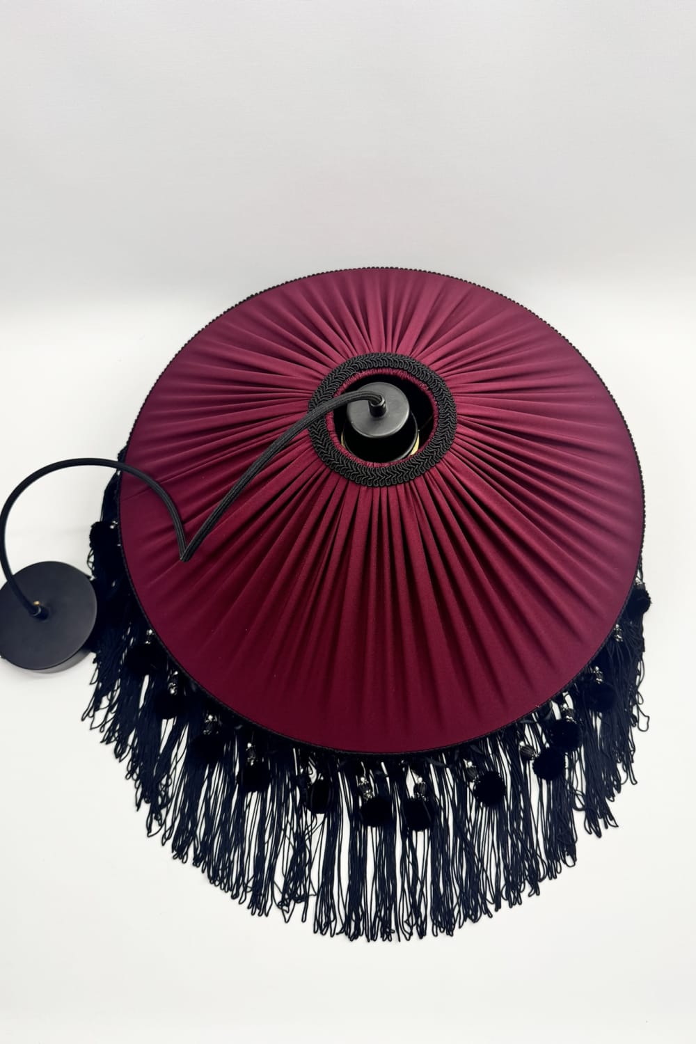 Motto Home Design-Helen Saten Kumaş Püsküllü Avize-Avize-8-Milagron.com