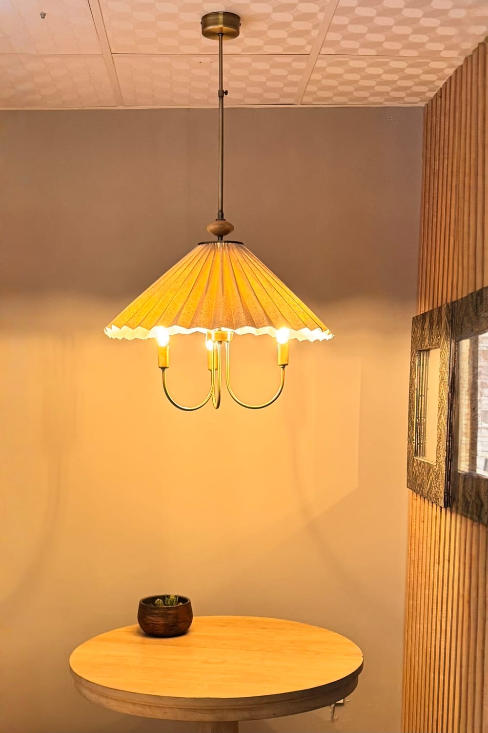 Motto Home Design-Lille Fransız Tarzı Keten Katlama Pileli Avize-Avize-2-Milagron.com