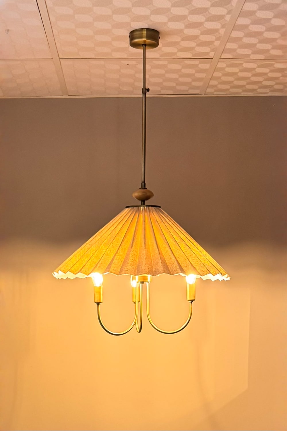 Motto Home Design-Lille Fransız Tarzı Keten Katlama Pileli Avize-Avize-5-Milagron.com