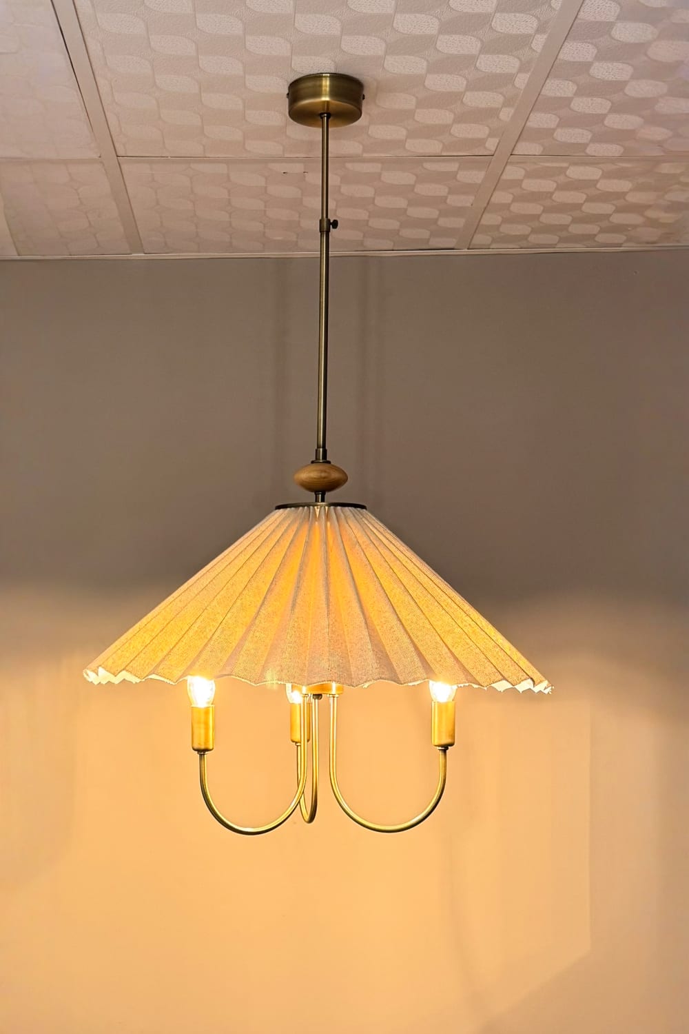 Motto Home Design-Lille Fransız Tarzı Keten Katlama Pileli Avize-Avize-6-Milagron.com